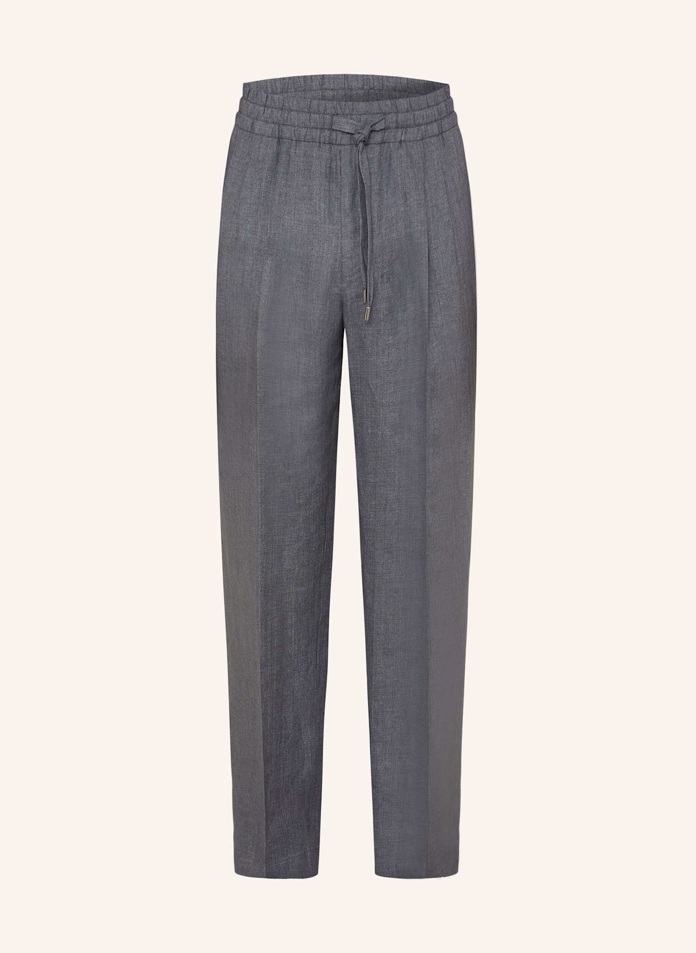 DOLCE & GABBANA Anzughose Regular Fit aus Leinen: DUNKELGRAU
