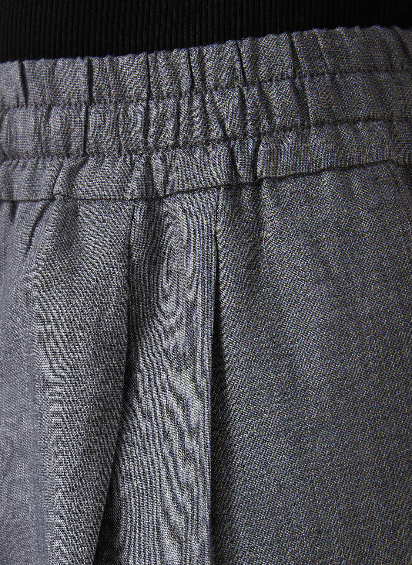 DOLCE & GABBANA Anzughose Regular Fit aus Leinen: DUNKELGRAU