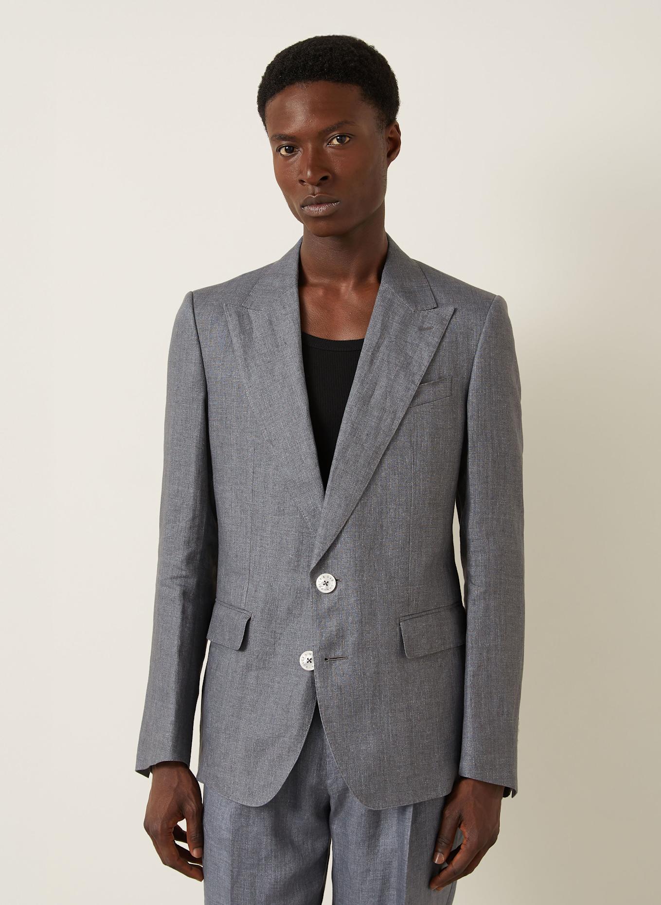 DOLCE & GABBANA Anzugsakko Extra Slim Fit aus Leinen: N0701 GRIGIO CHIARO 7