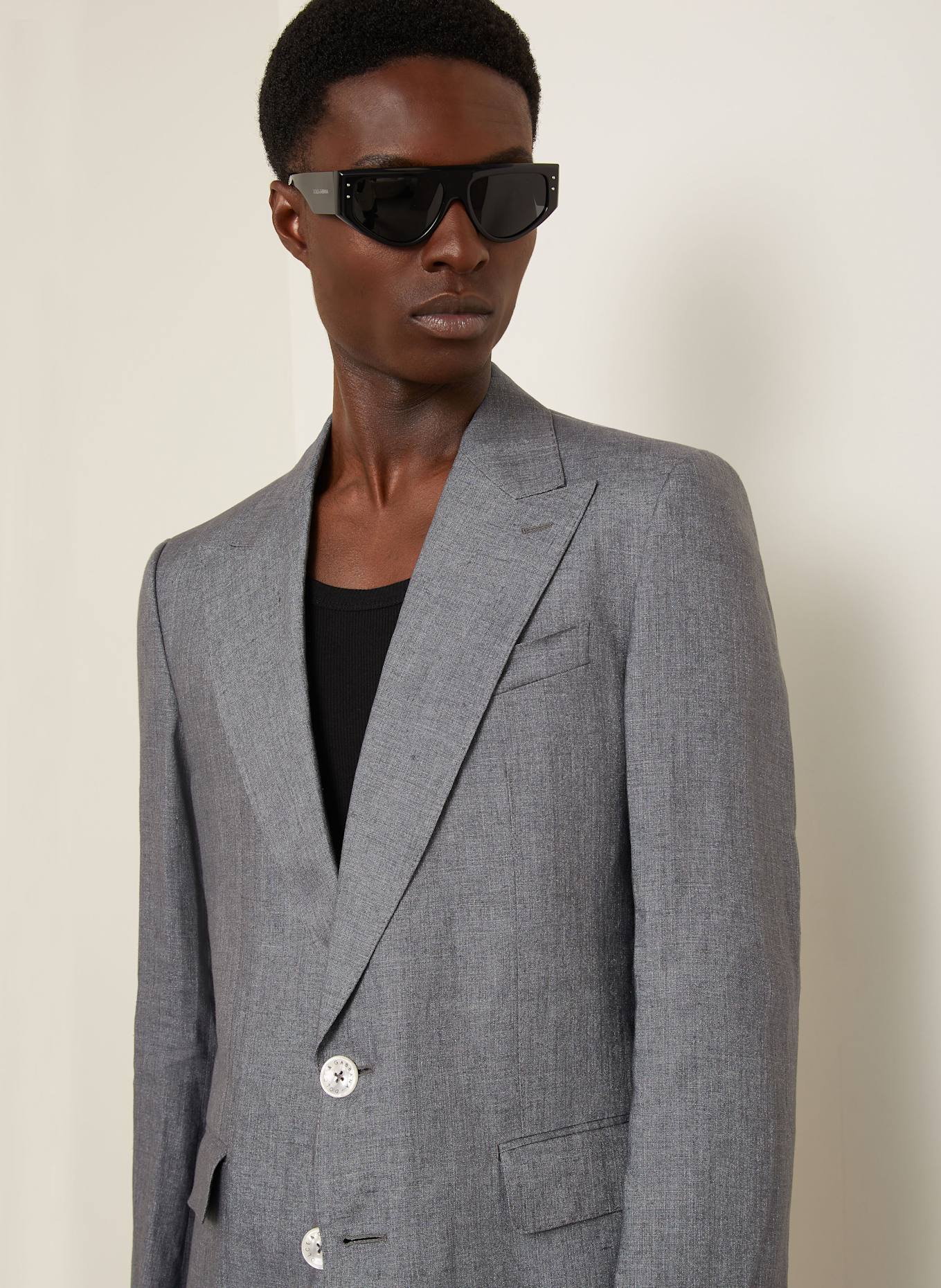 DOLCE & GABBANA Anzugsakko Extra Slim Fit aus Leinen: N0701 GRIGIO CHIARO 7
