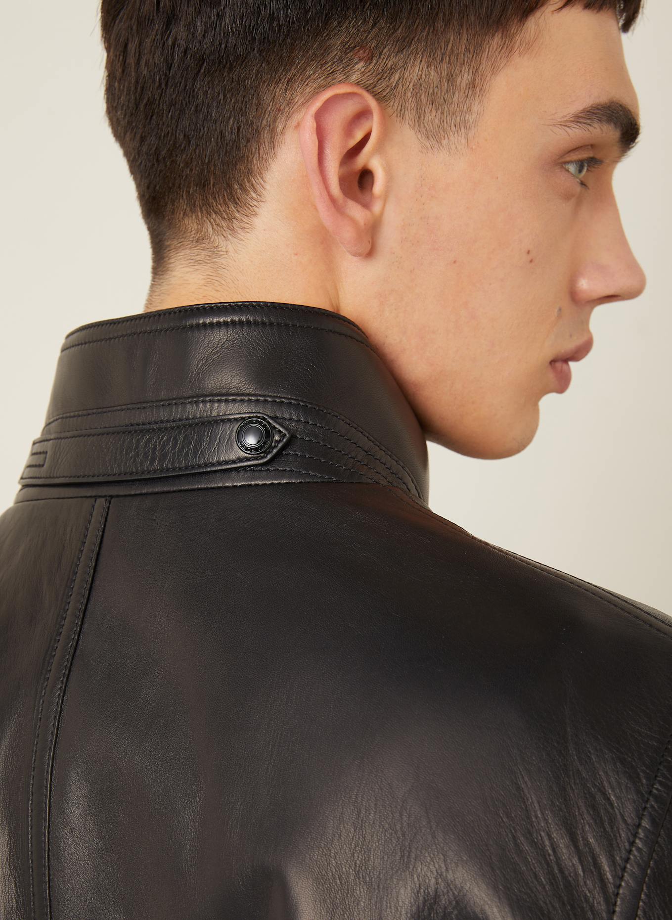 TOM FORD Lederjacke HARRINGTON: SCHWARZ