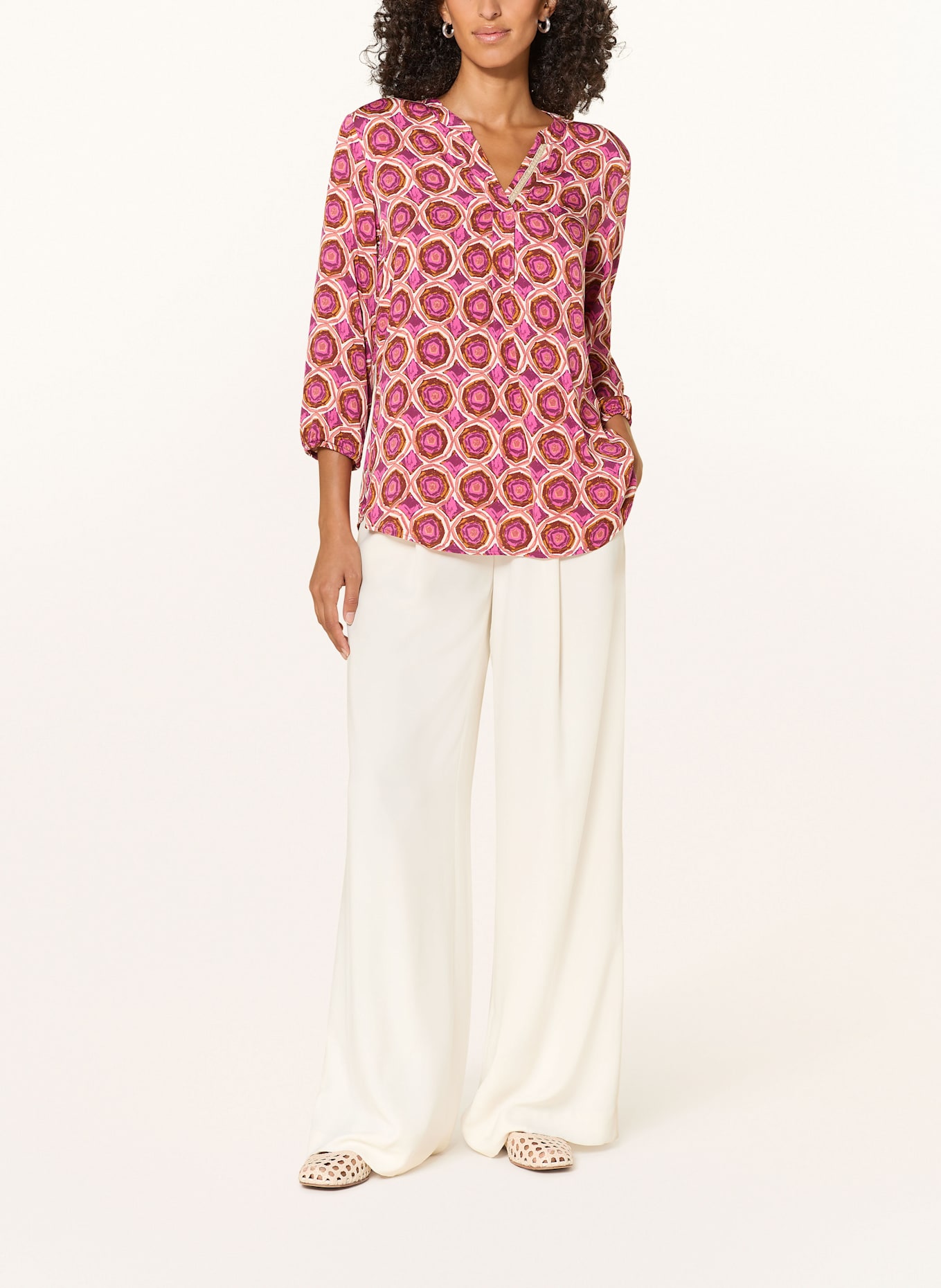 CARTOON Blusenshirt: CREME / FUCHSIA / LILA