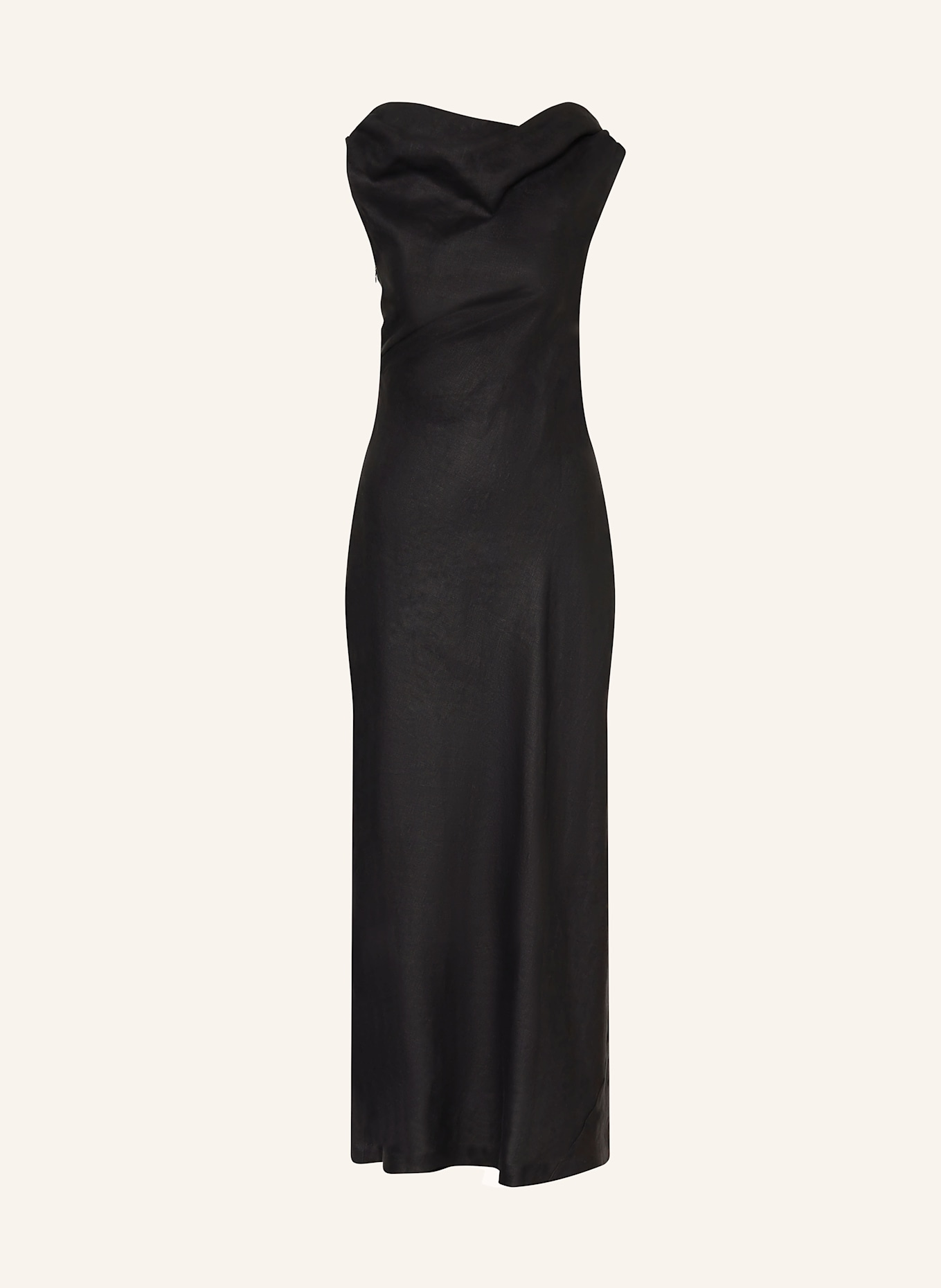 FAITHFULL THE BRAND Leinenkleid SUIS: SCHWARZ