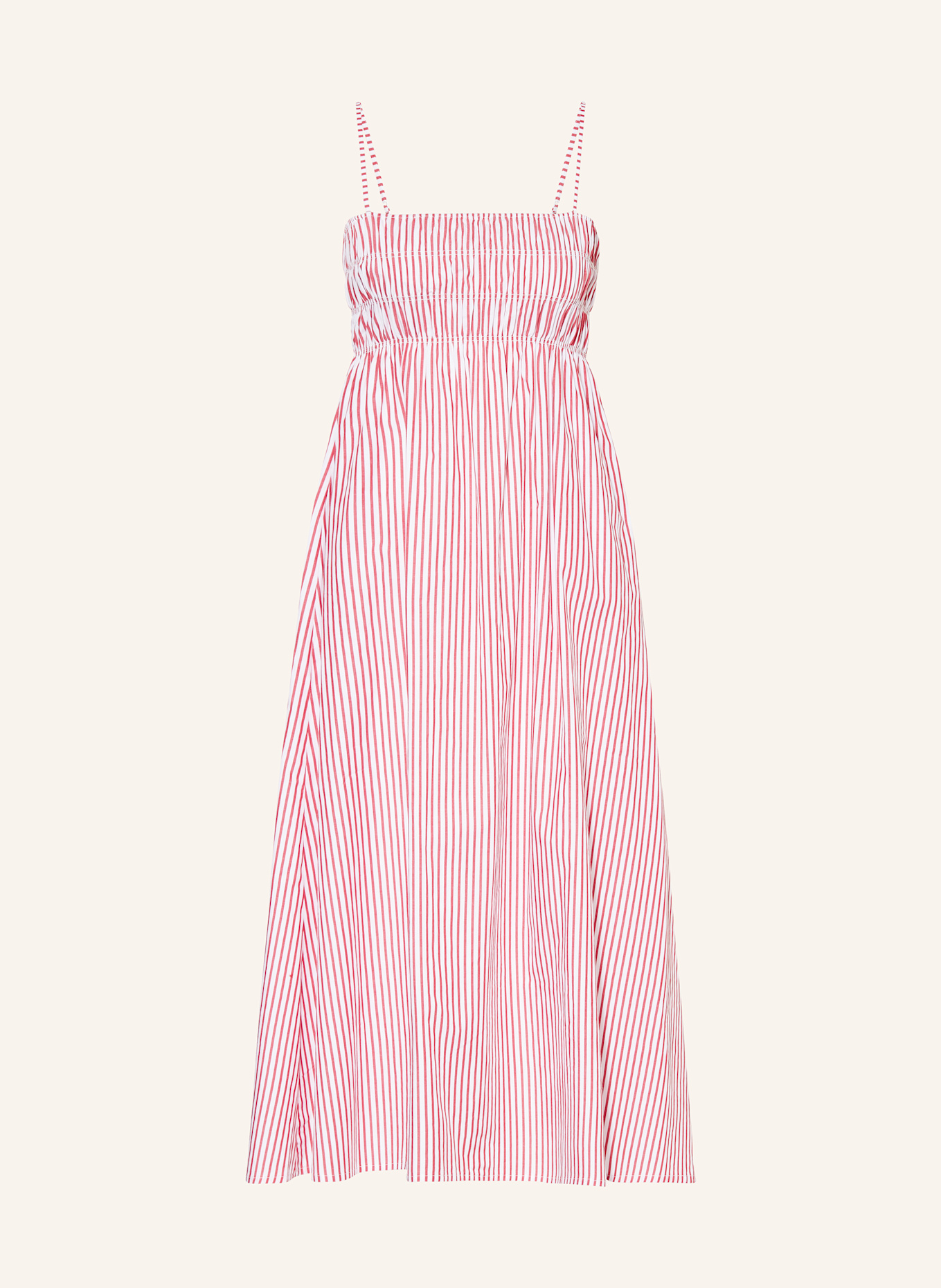 FAITHFULL THE BRAND Kleid NICA: DUNKELROT / WEISS