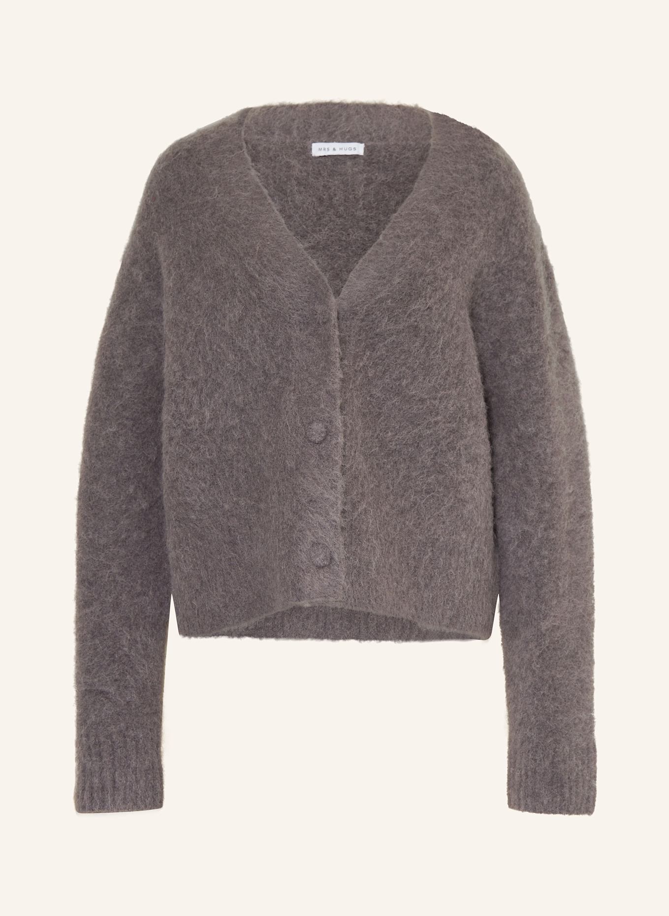 MRS & HUGS Strickjacke aus Alpaka: GRAU