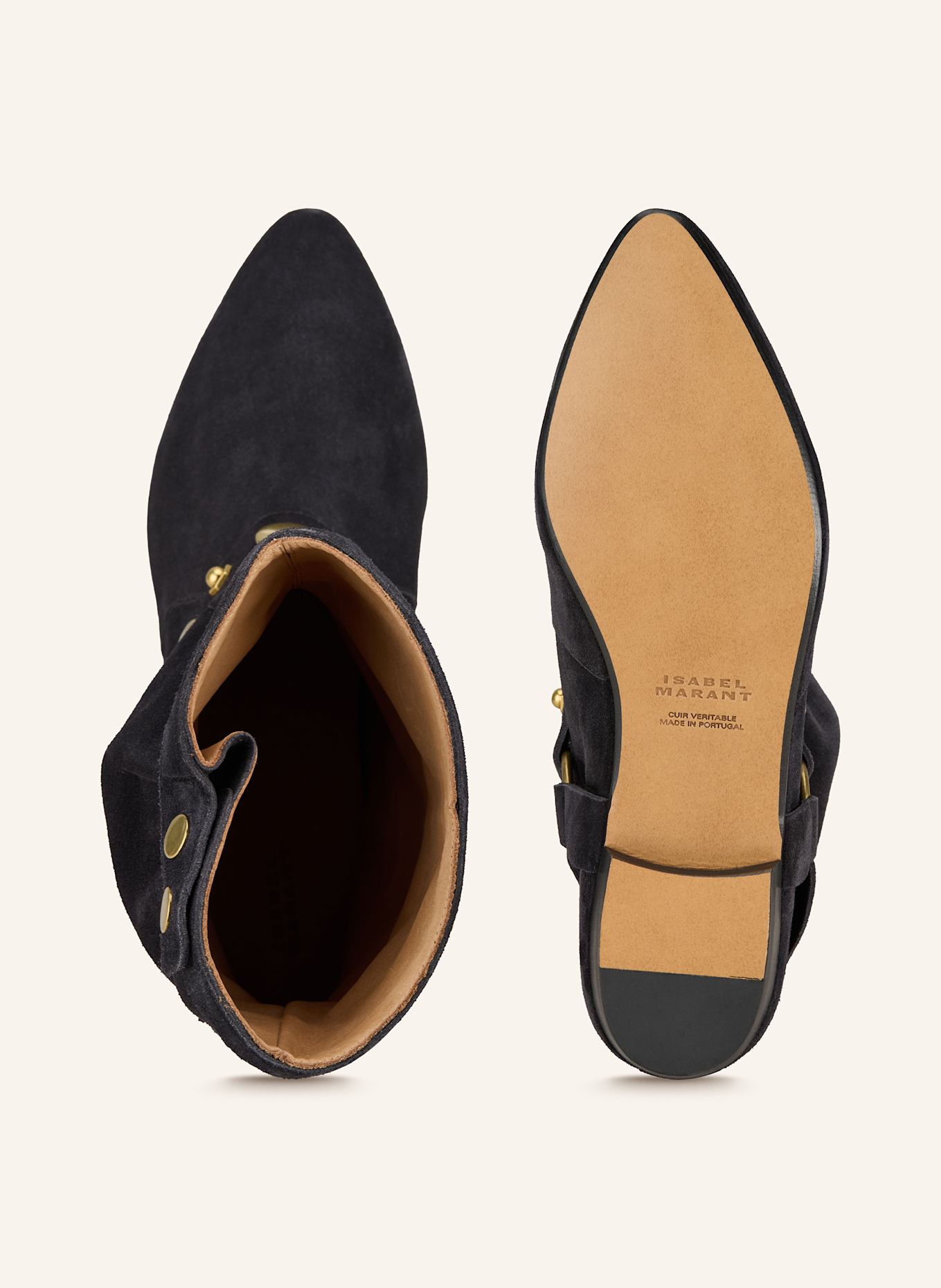 ISABEL MARANT Stiefeletten STANIA mit Nieten: SCHWARZ