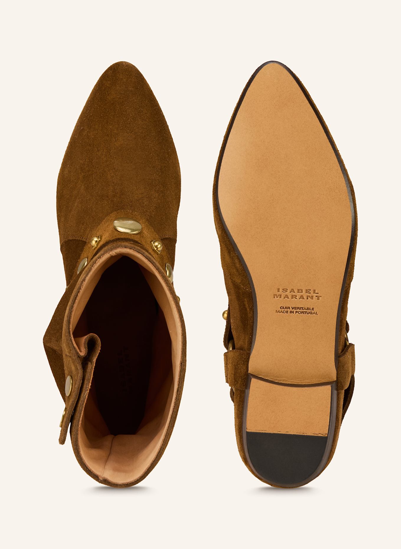 ISABEL MARANT Stiefeletten STANIA mit Nieten: BRAUN