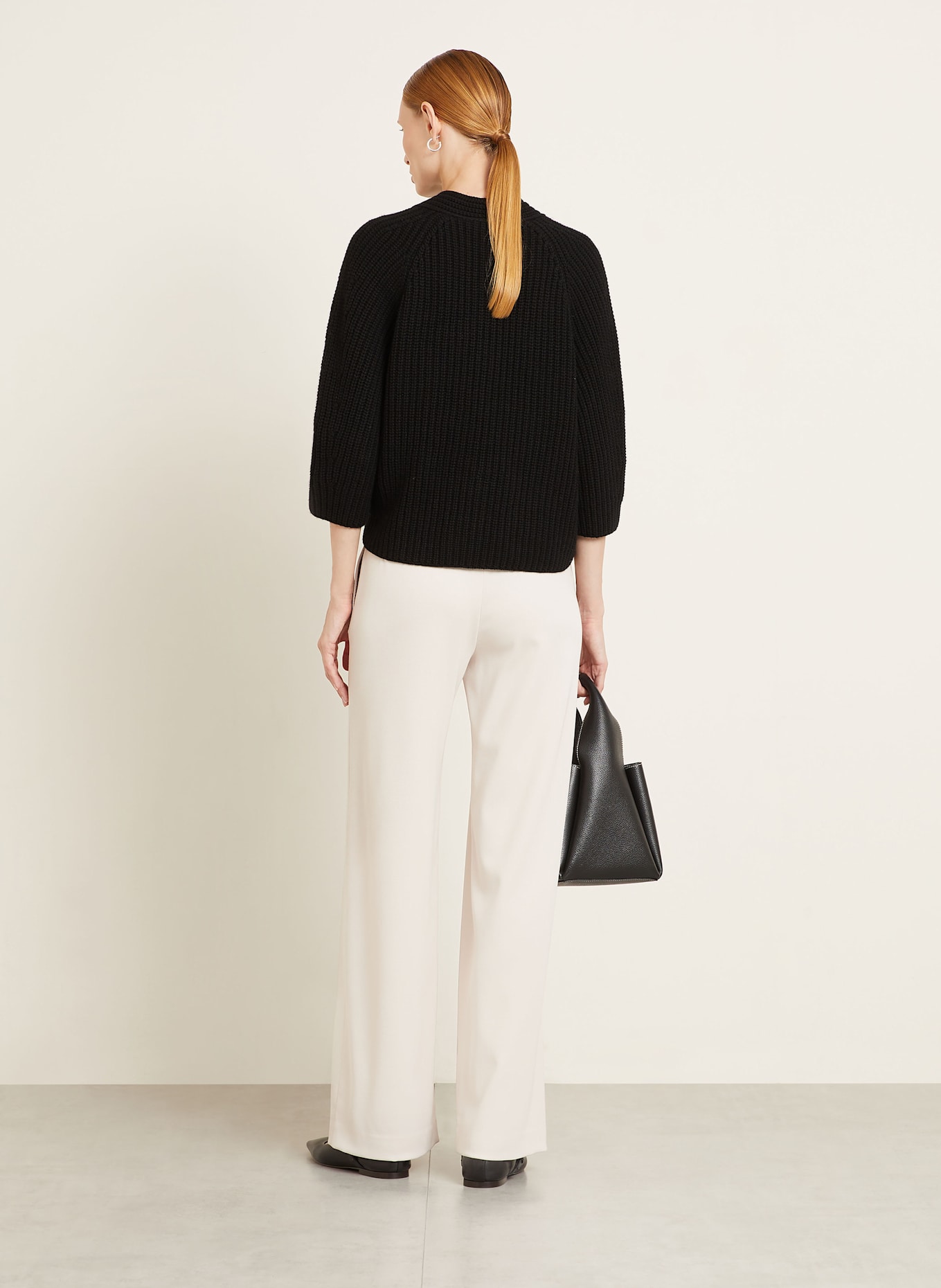 IRIS von ARNIM Strickjacke FALLOU mit 3/4-Arm: SCHWARZ