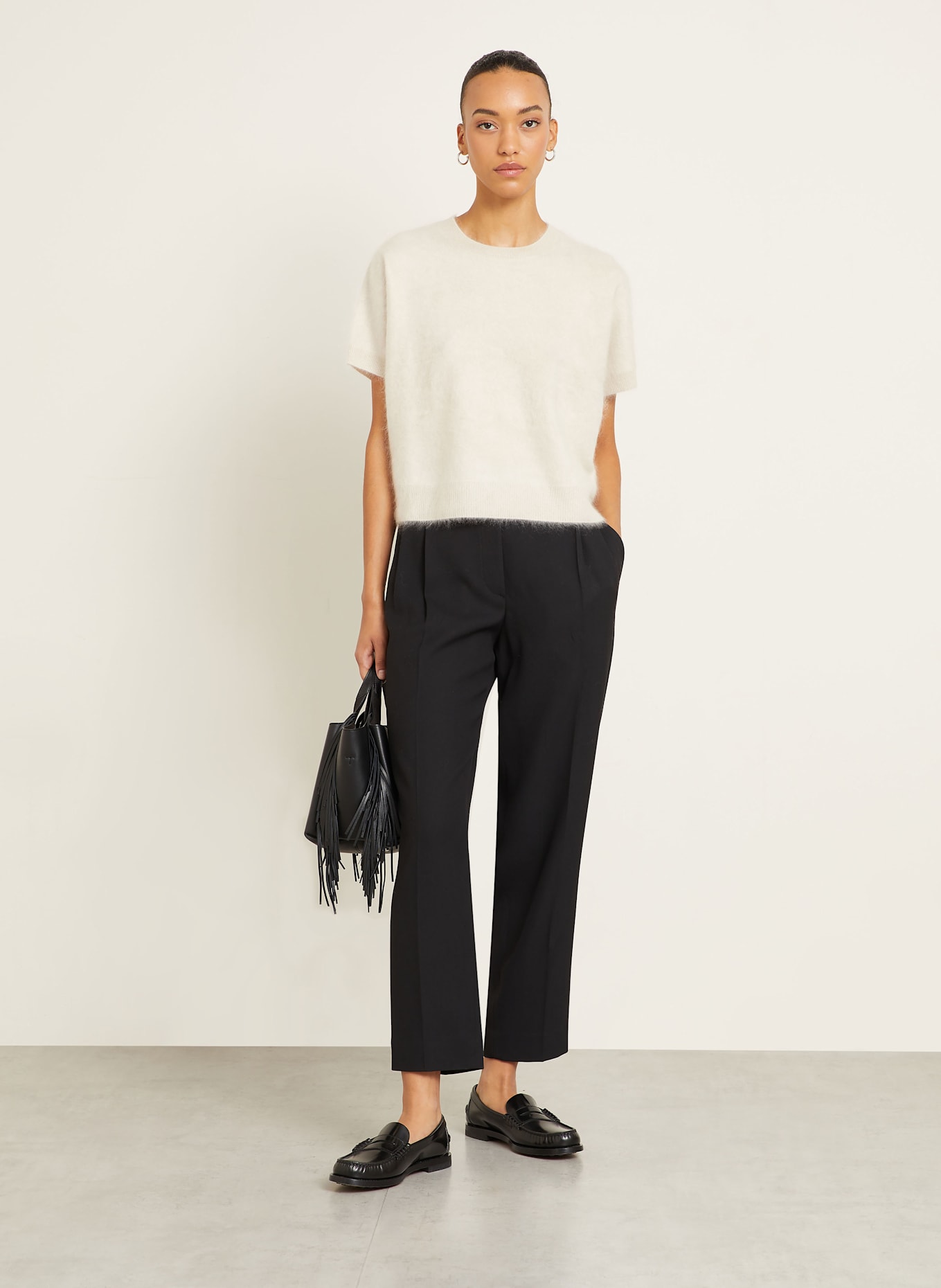 IRIS von ARNIM Strickshirt MACON aus Cashmere: CREME