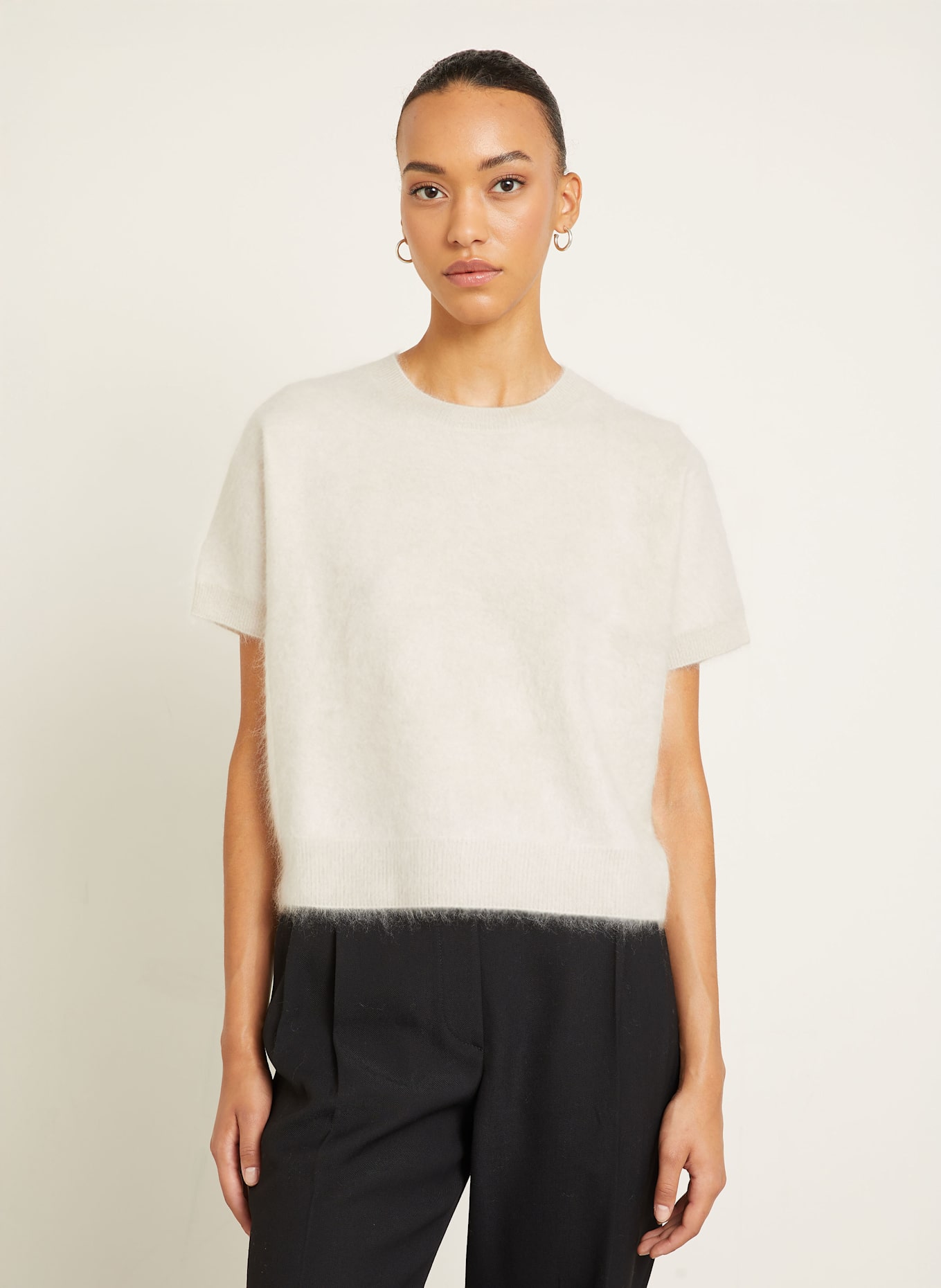 IRIS von ARNIM Strickshirt MACON aus Cashmere: CREME