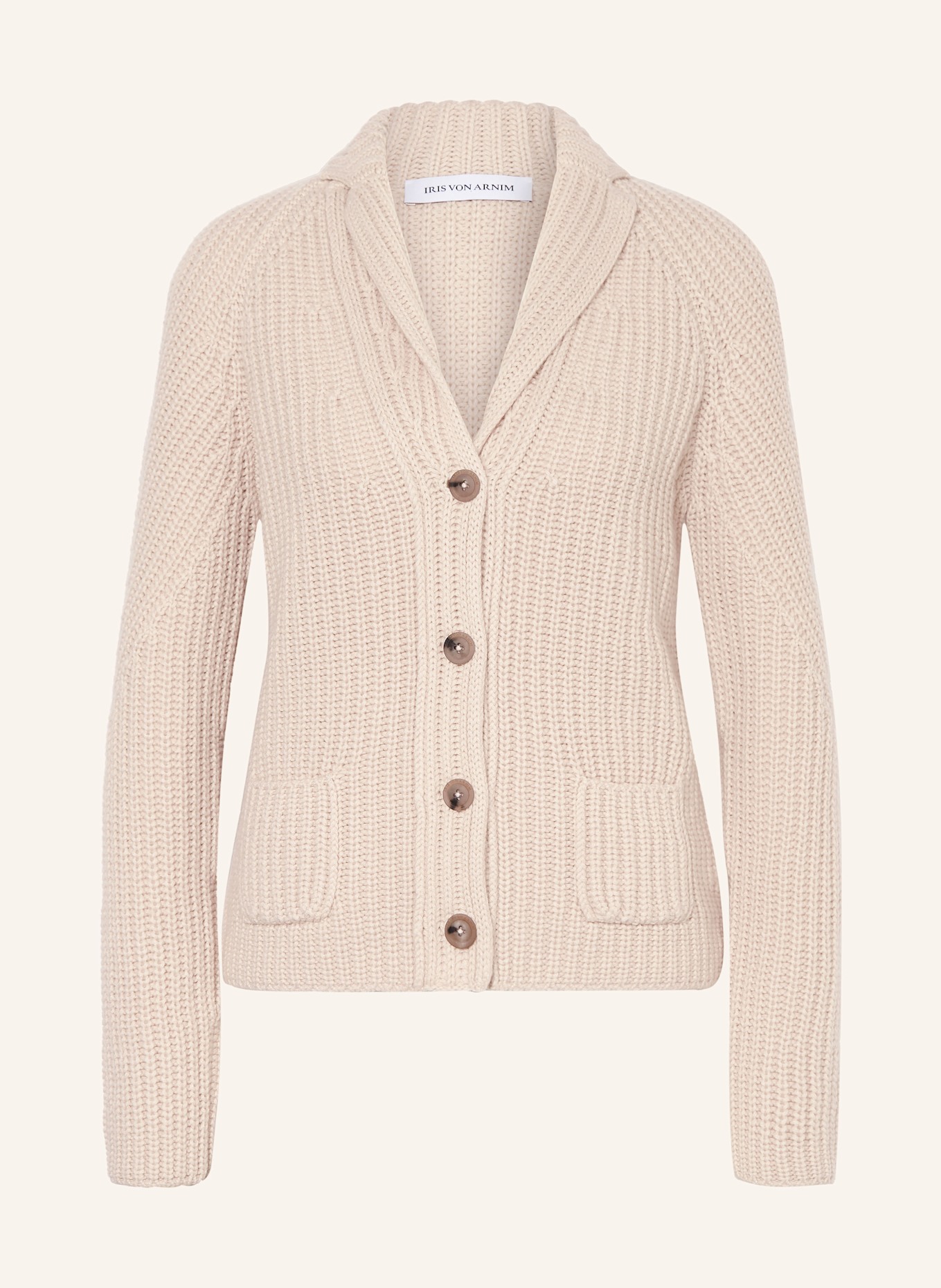 IRIS von ARNIM Strickjacke GWENDOLYN aus Cashmere: CREME