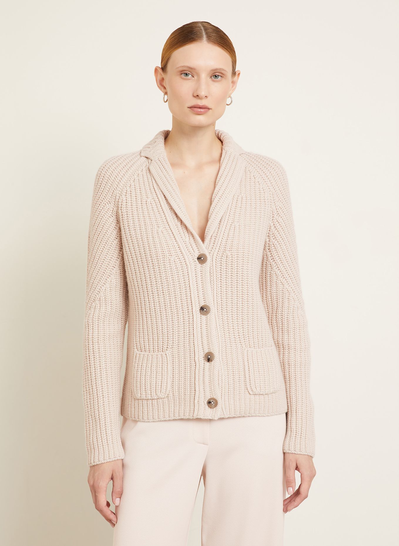 IRIS von ARNIM Strickjacke GWENDOLYN aus Cashmere: CREME