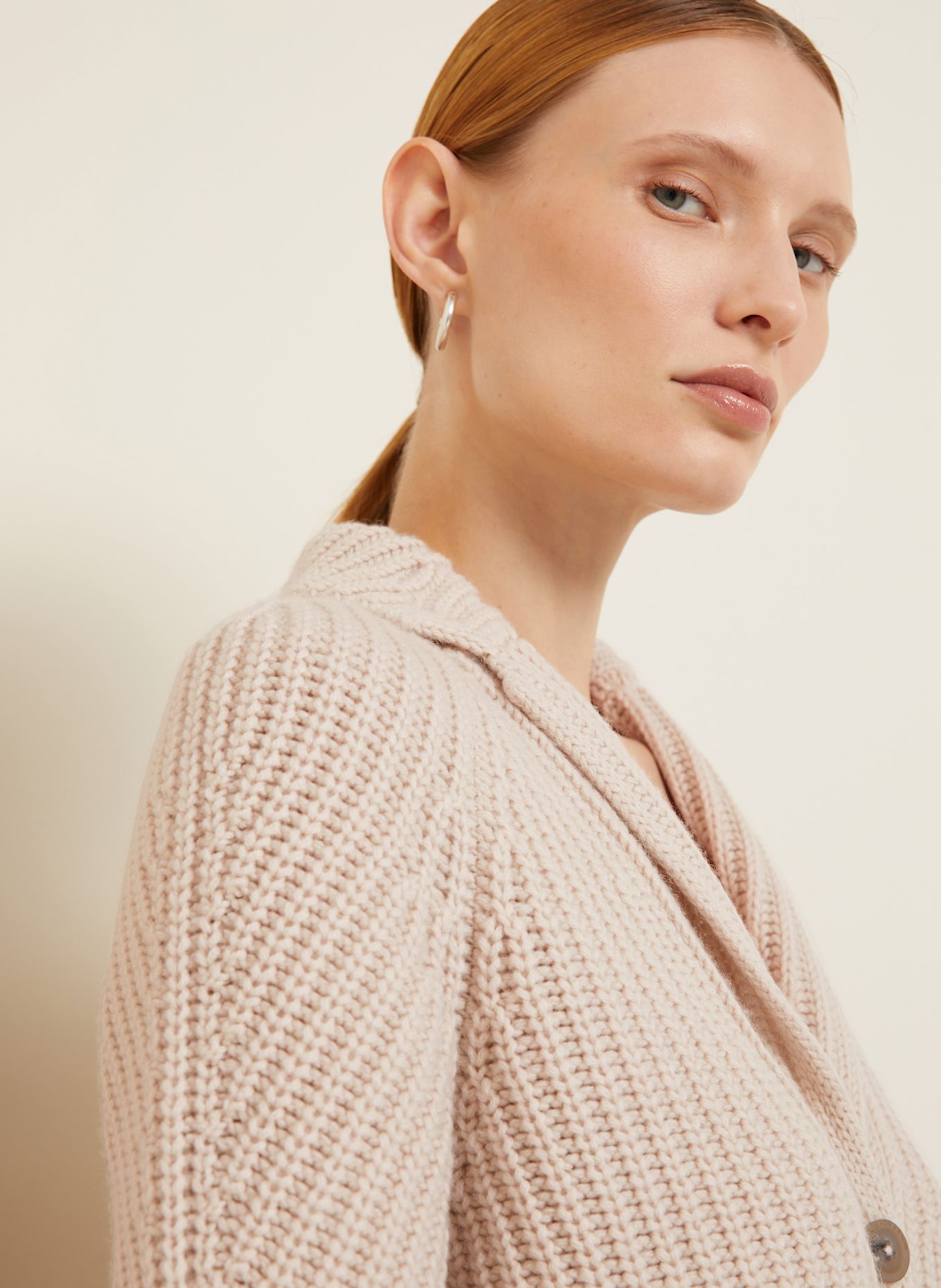 IRIS von ARNIM Strickjacke GWENDOLYN aus Cashmere: CREME