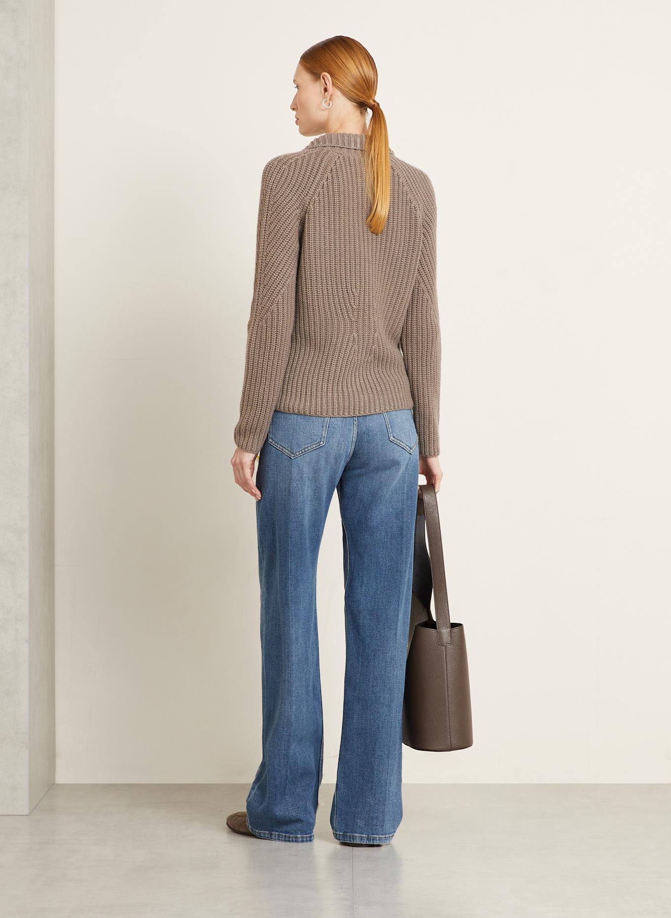 IRIS von ARNIM Strickjacke GWENDOLYN aus Cashmere: TAUPE