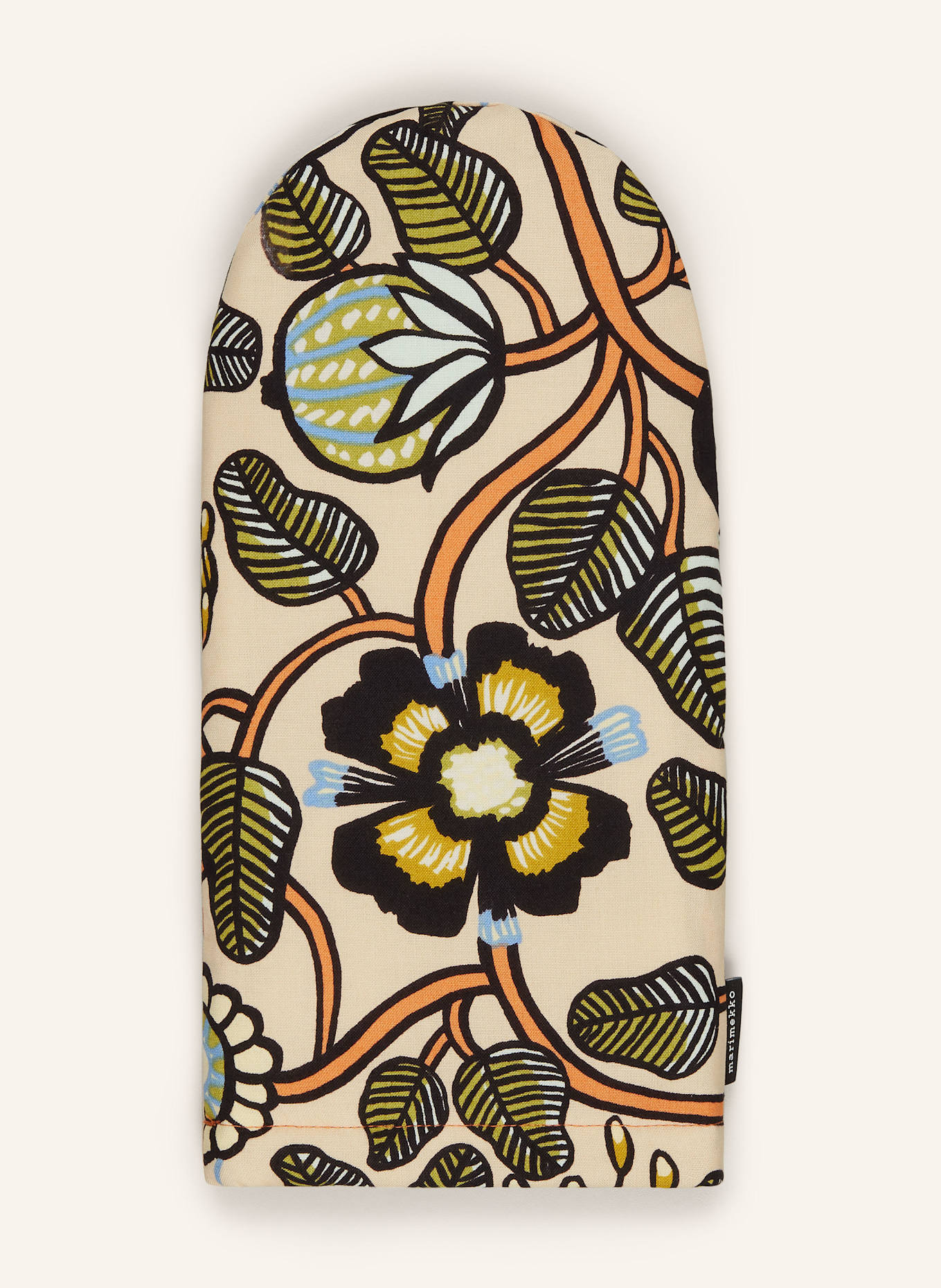 marimekko TIARA oven glove: LIGHT ORANGE / GREEN / ORANGE