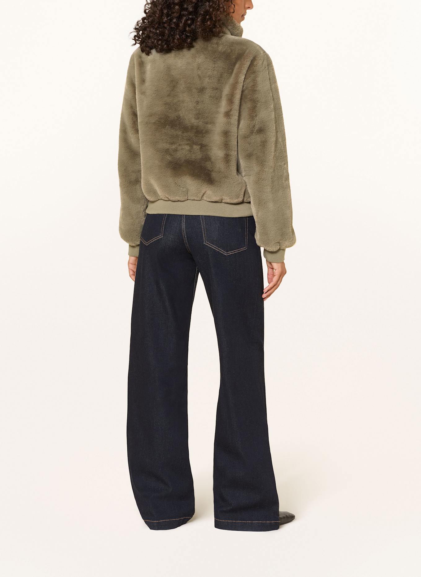 RINO & PELLE Kunstpelz-Blouson AMBRA: GRÜN