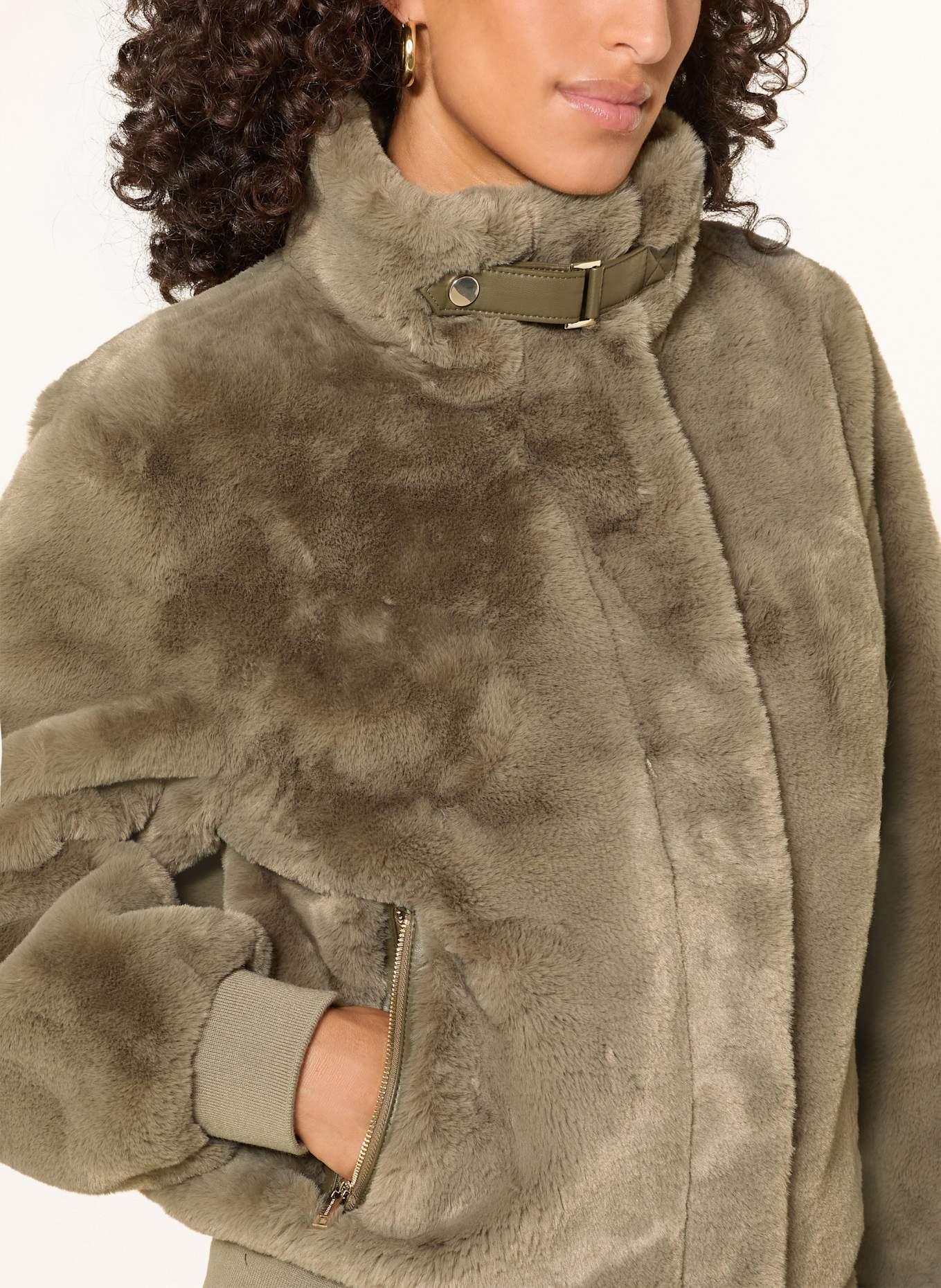 RINO & PELLE Kunstpelz-Blouson AMBRA: GRÜN