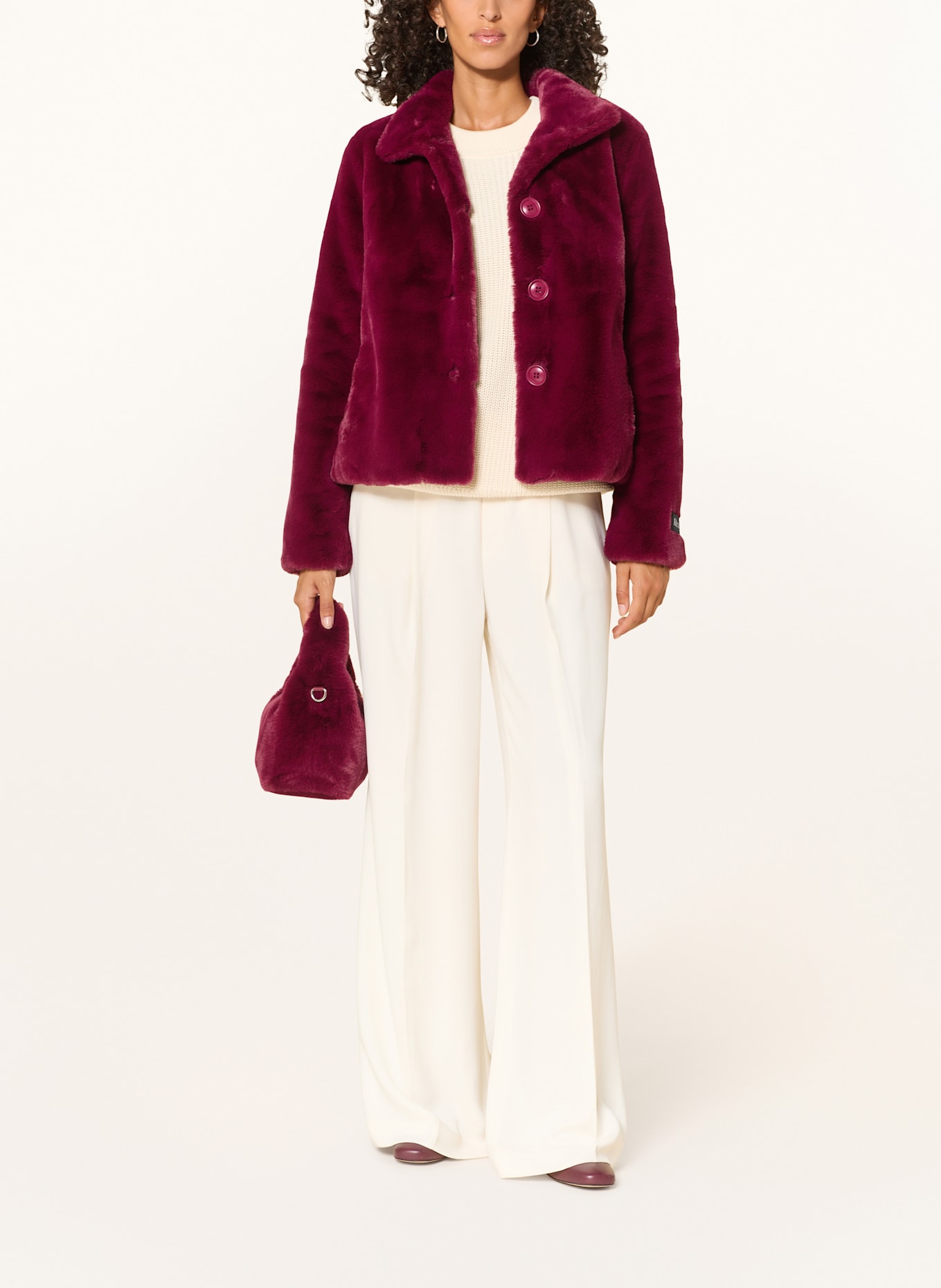 RINO & PELLE Kunstpelz-Jacke VIE: FUCHSIA