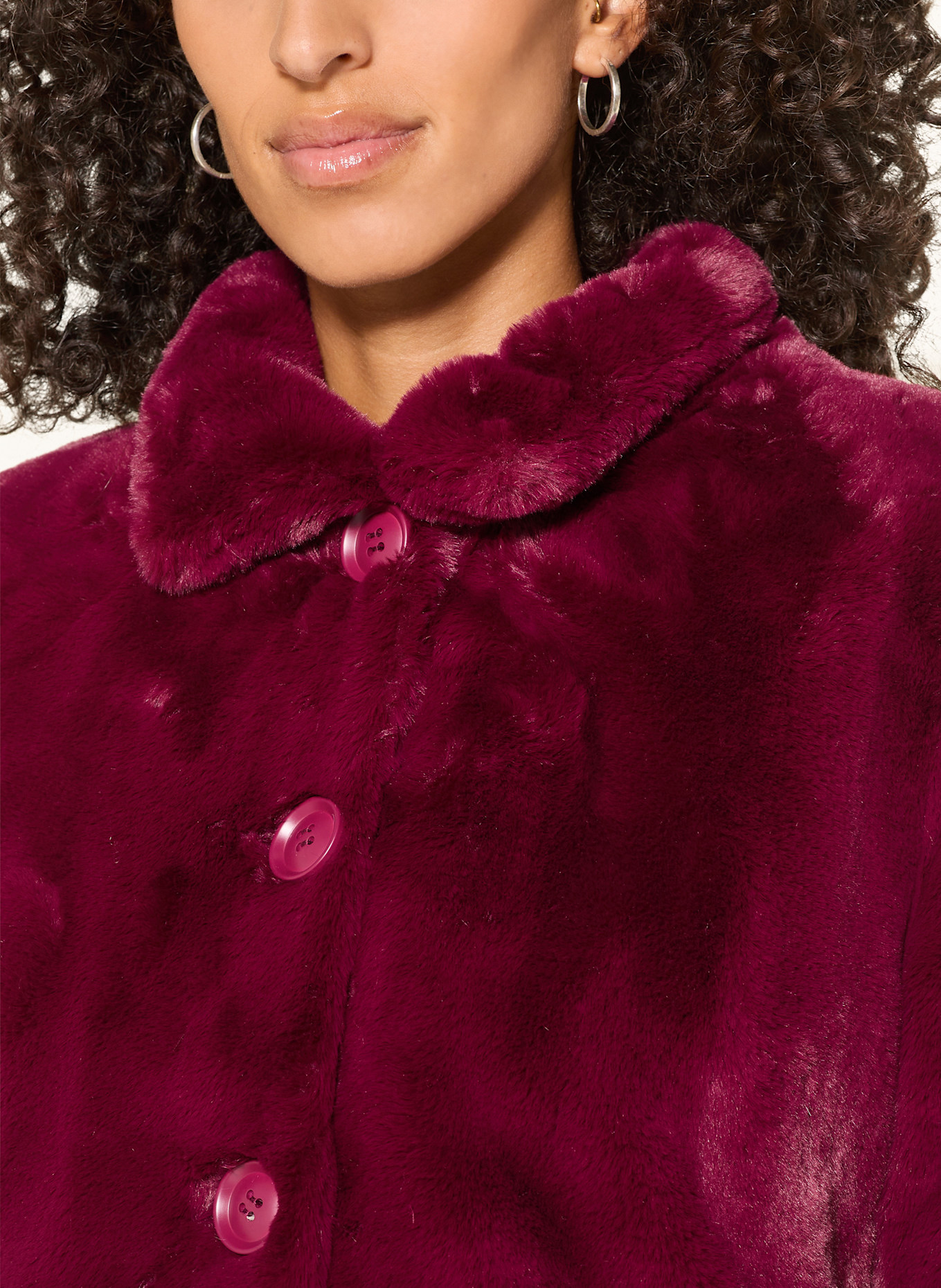 RINO & PELLE Kunstpelz-Jacke VIE: FUCHSIA