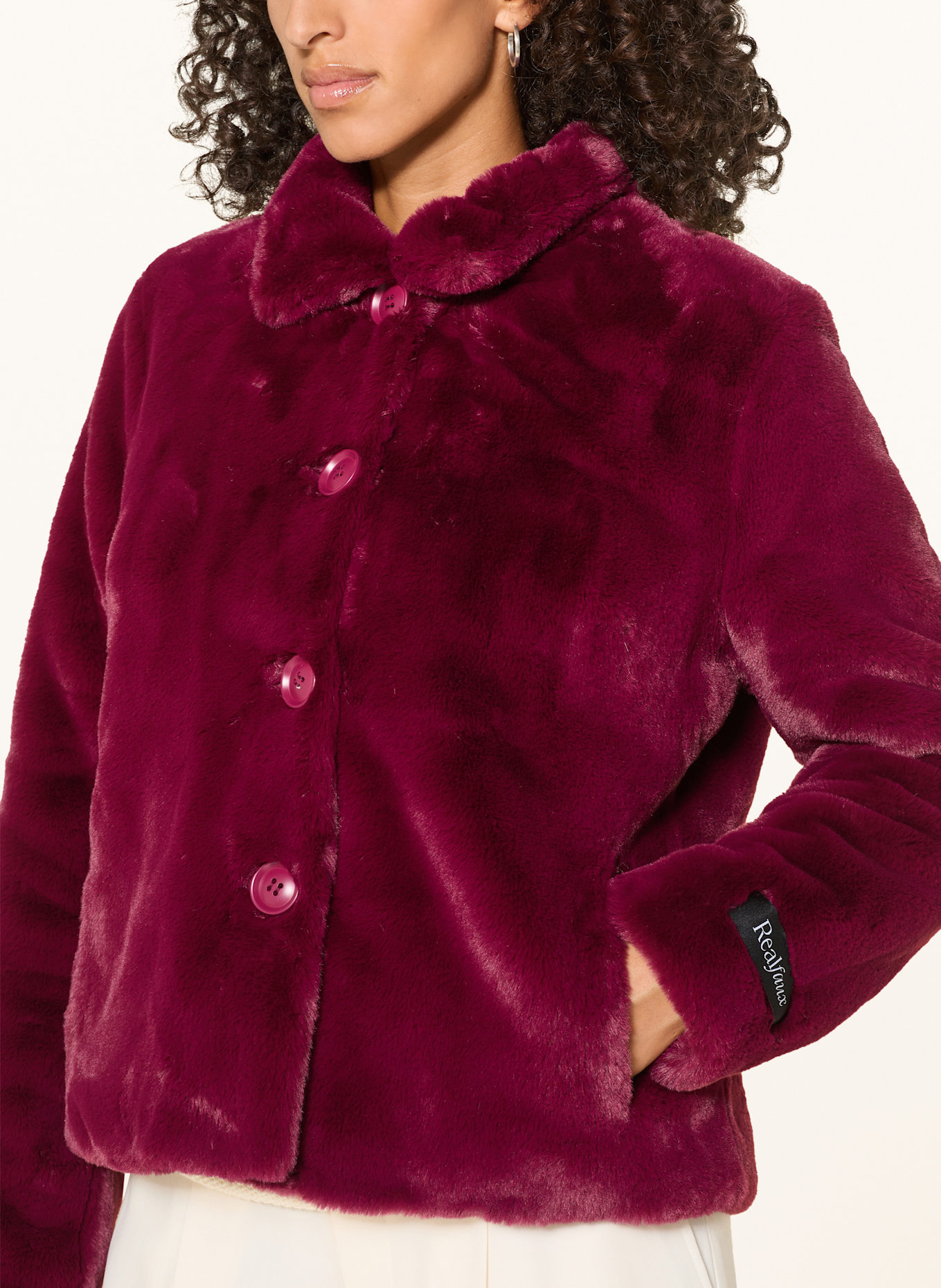 RINO & PELLE Kunstpelz-Jacke VIE: FUCHSIA