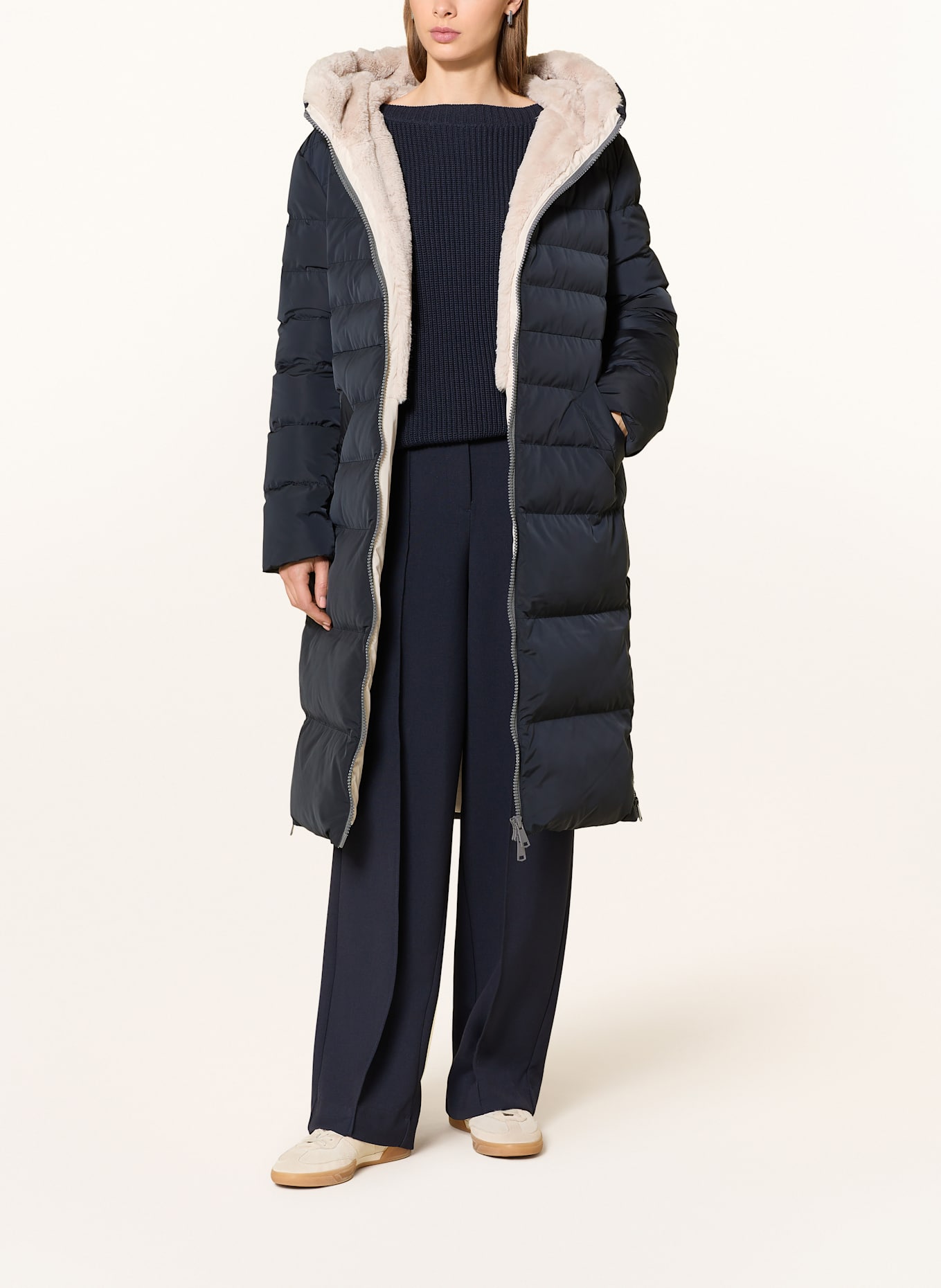 RINO & PELLE Steppmantel: DUNKELBLAU