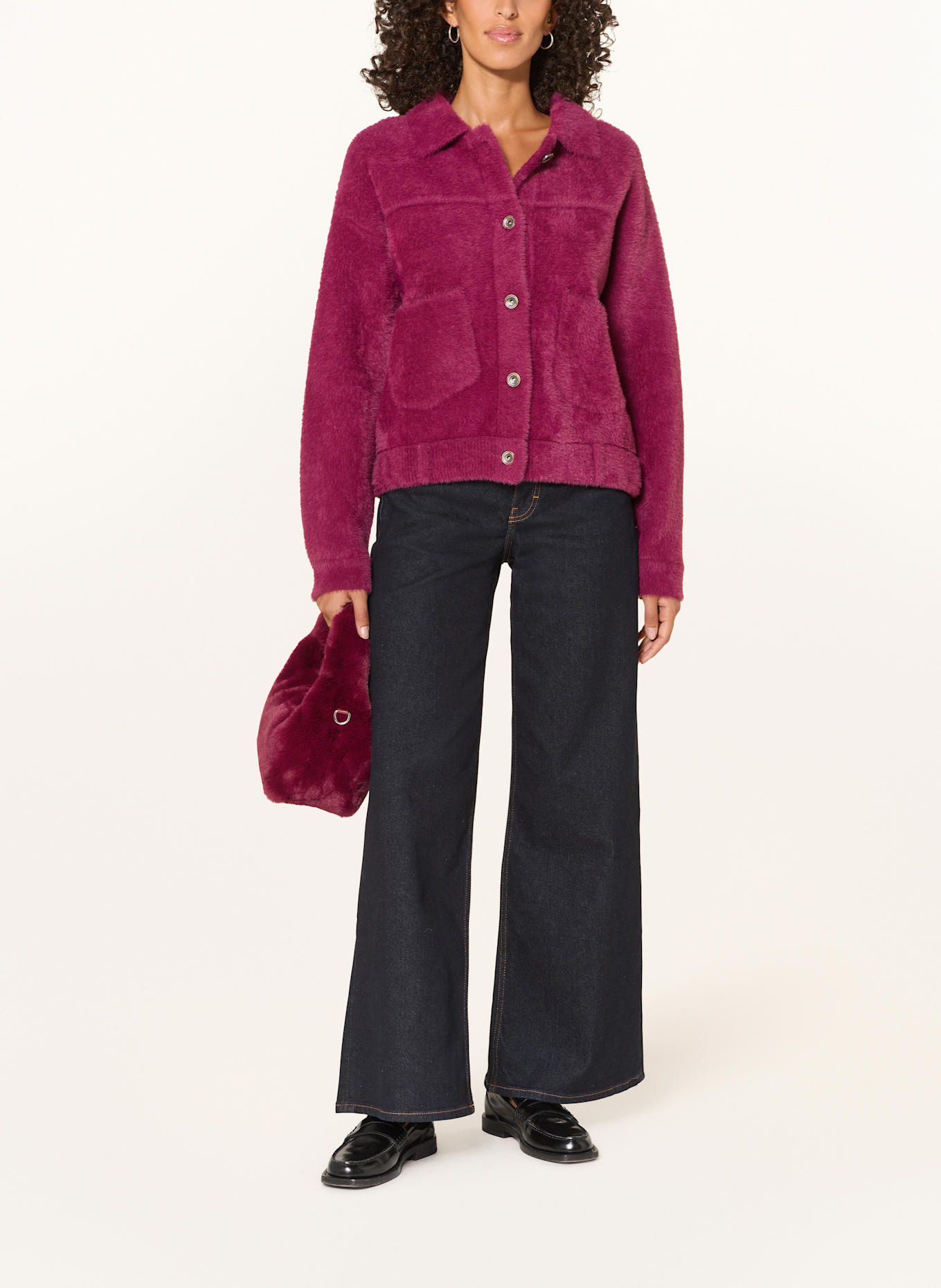 RINO & PELLE Kunstfell-Jacke BUBBLY: FUCHSIA