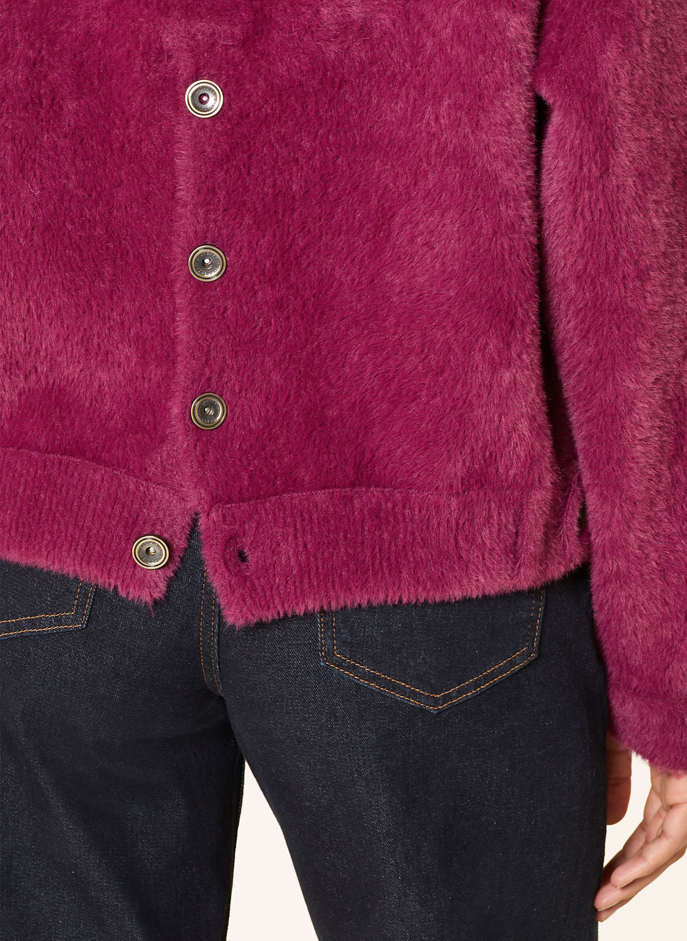 RINO & PELLE Kunstfell-Jacke BUBBLY: FUCHSIA