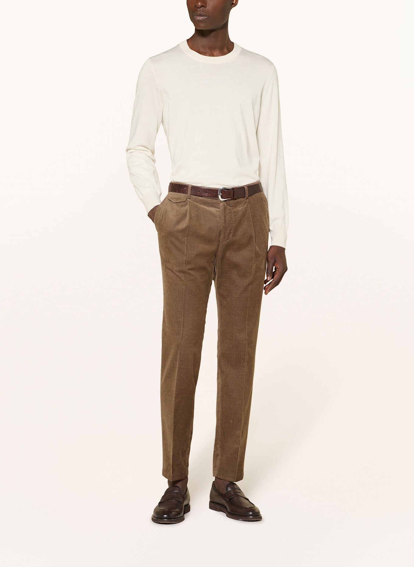 windsor. Anzughose SILVI Shaped Fit aus Cord: 210 Medium Brown               210