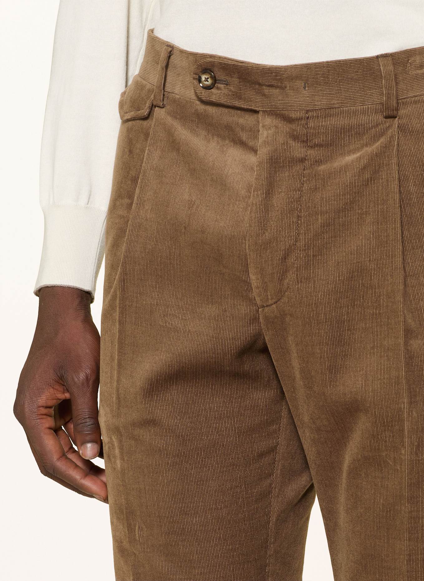 windsor. Anzughose SILVI Shaped Fit aus Cord: 210 Medium Brown               210