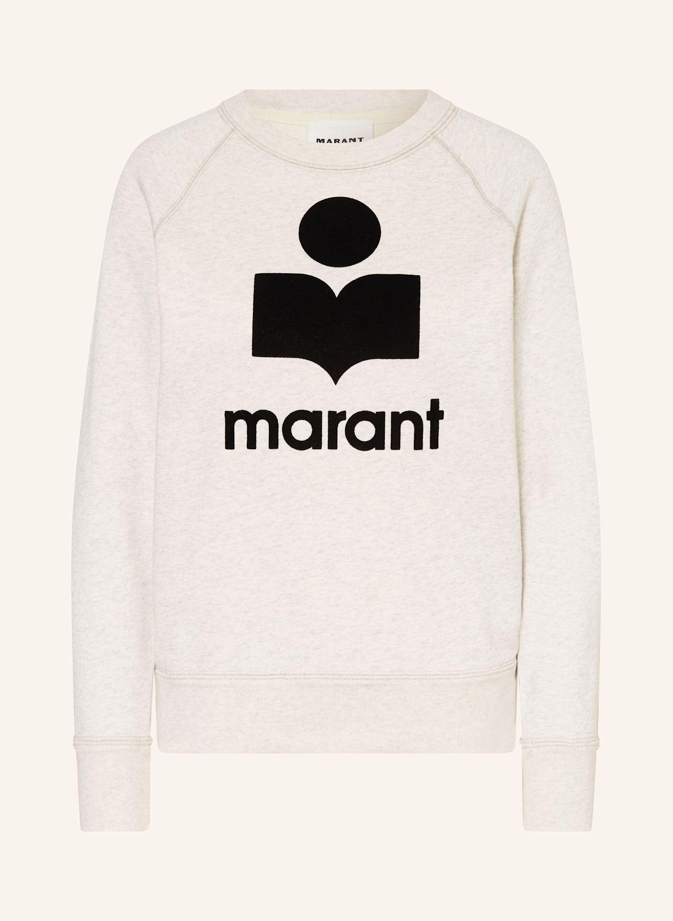 MARANT ÉTOILE Sweatshirt: ECRU/ SCHWARZ
