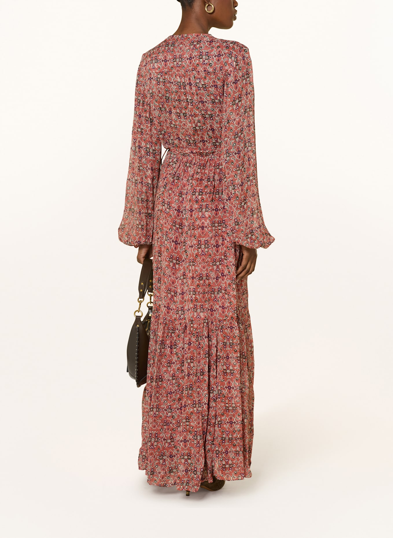 MARANT ÉTOILE Kleid BRIANE: LACHS / SCHWARZ / LILA