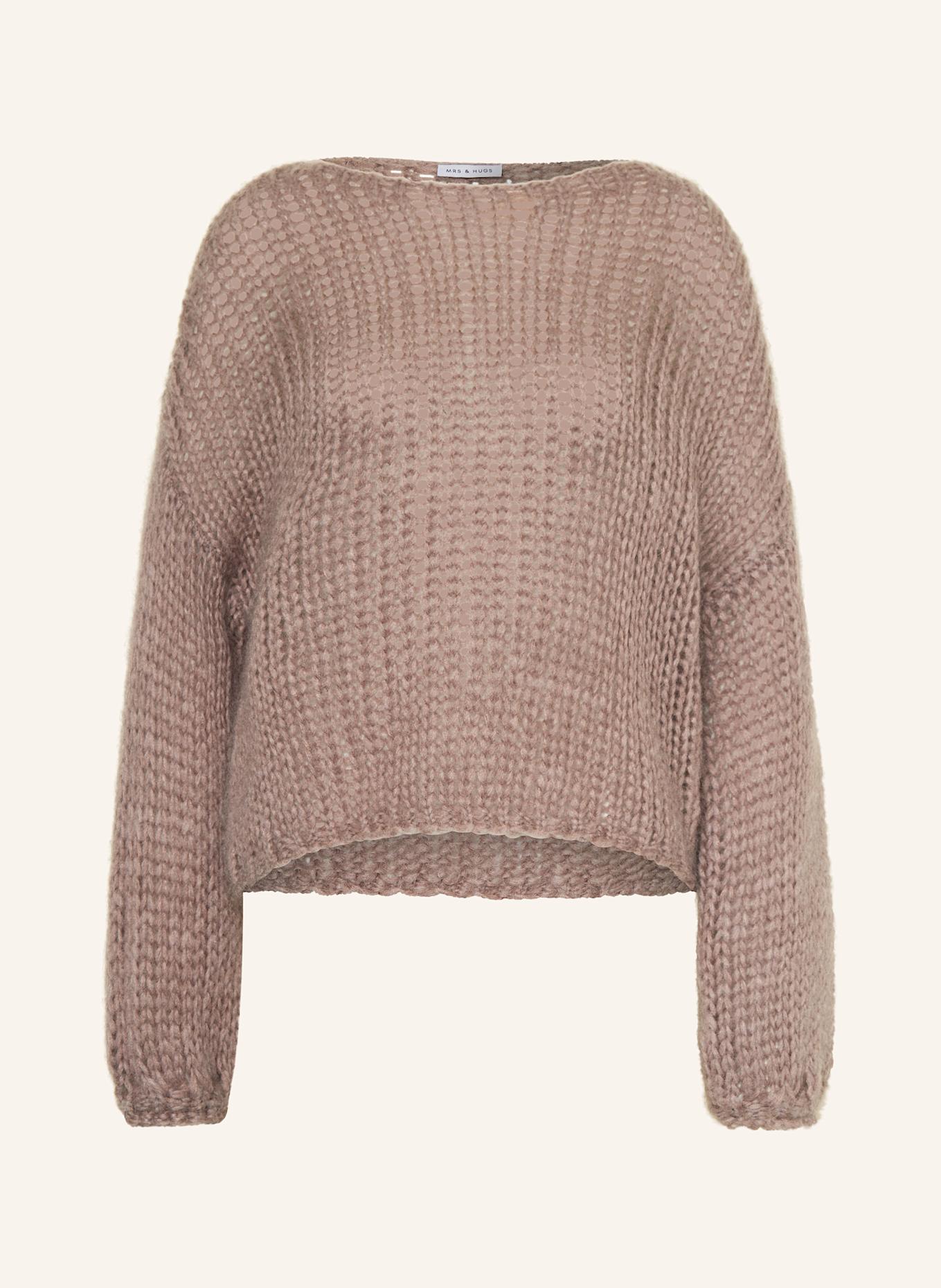 MRS & HUGS Pullover mit Mohair: TAUPE