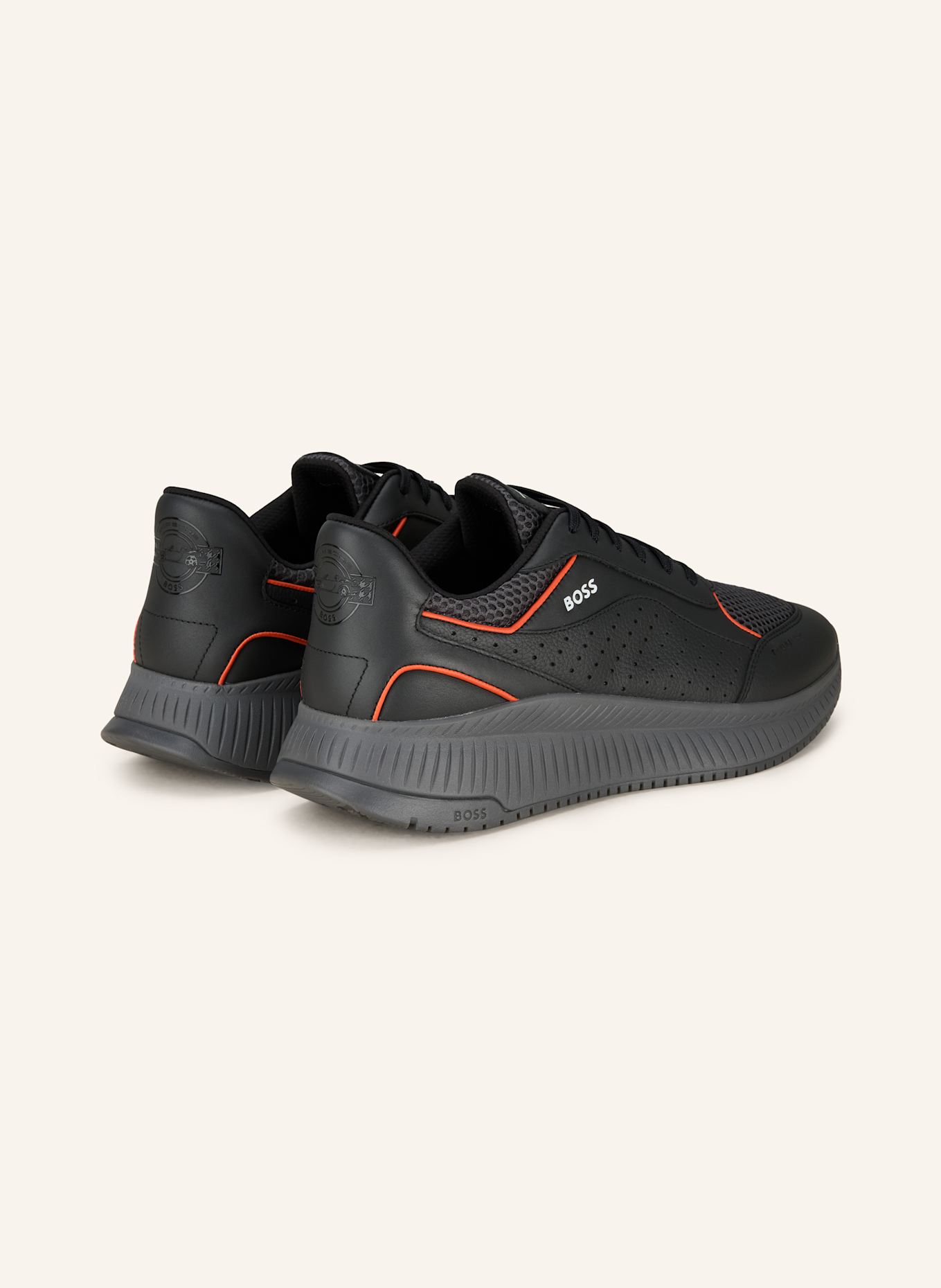 BOSS Sneaker TTNM EVO: DUNKELGRAU/ ORANGE