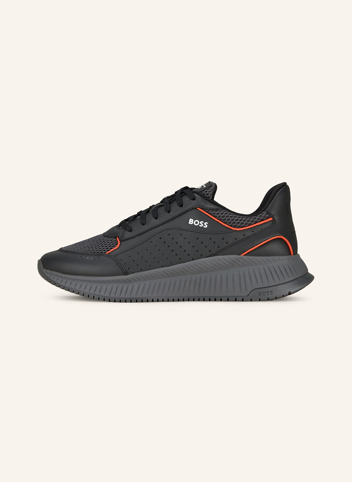 BOSS Sneaker TTNM EVO: DUNKELGRAU/ ORANGE
