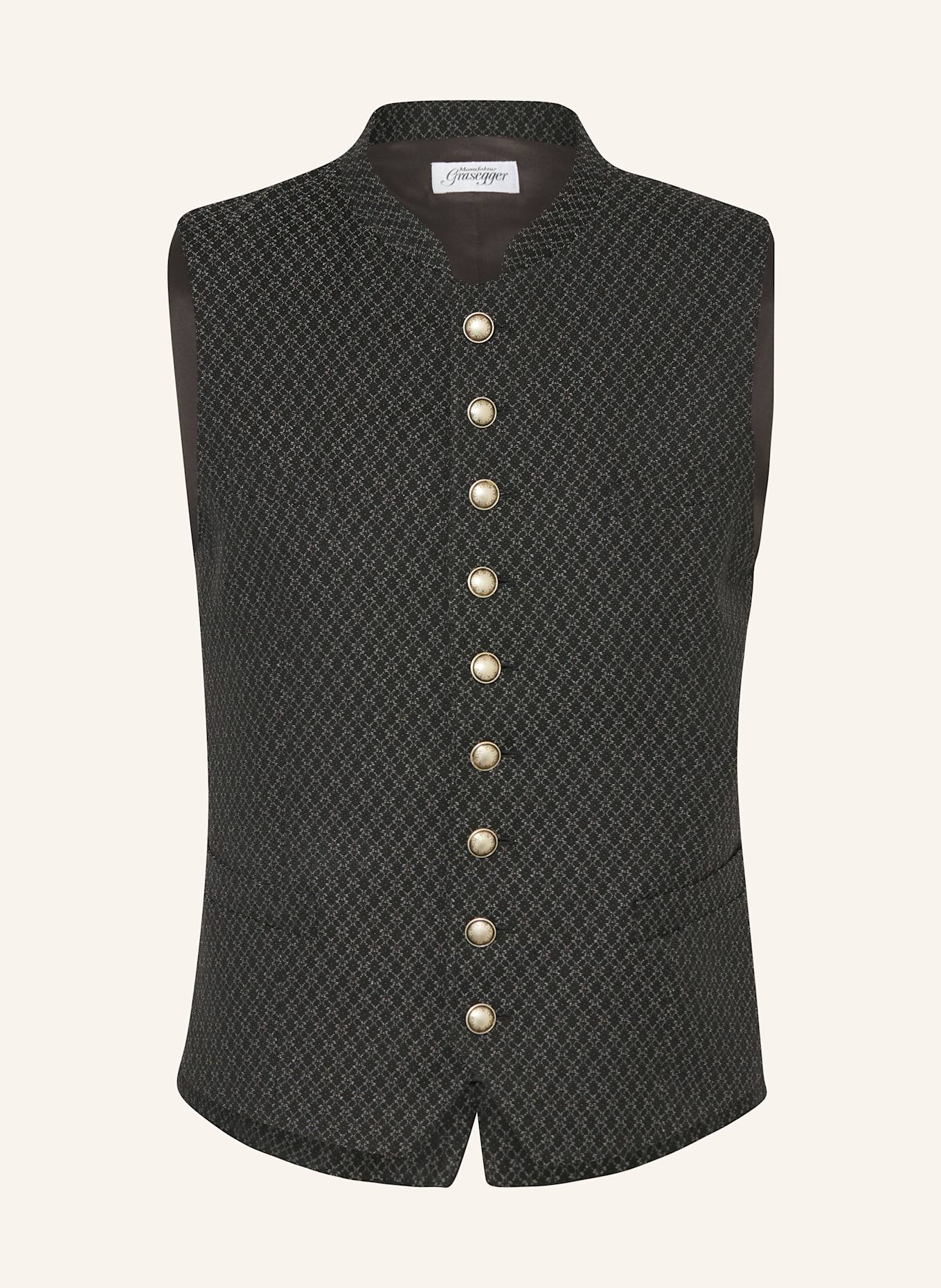 Grasegger Traditional vest RUDI Slim Fit 5: DARK GRAY