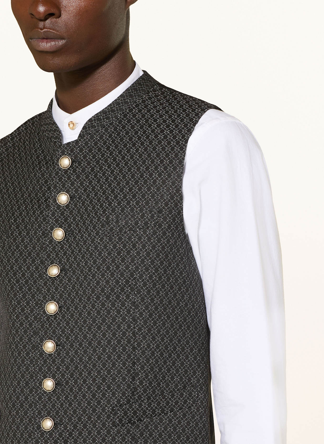 Grasegger Traditional vest RUDI Slim Fit 5: DARK GRAY