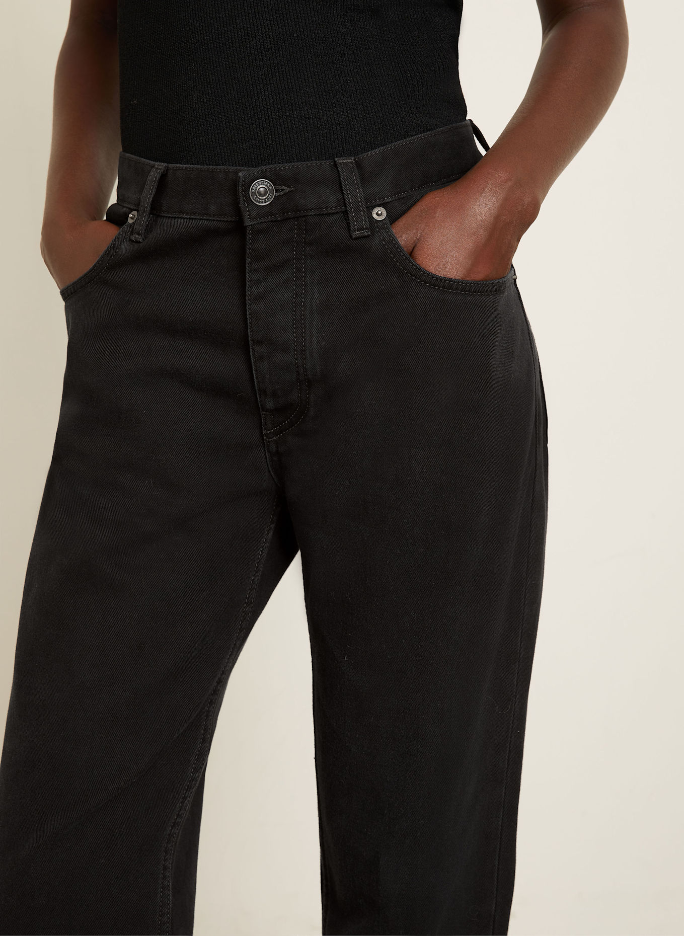 BALENCIAGA Jeansy straight leg: 3207 JET BLACK