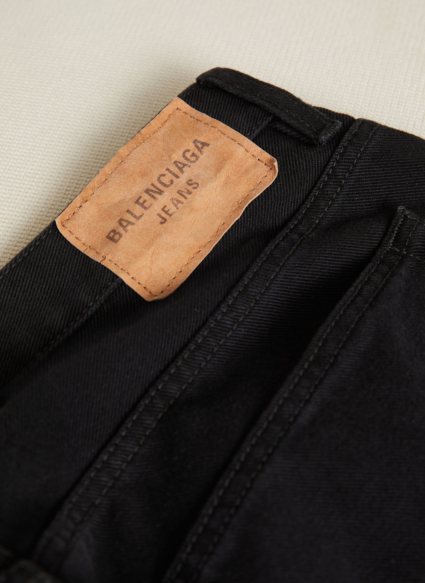 BALENCIAGA Jeansy straight leg: 3207 JET BLACK