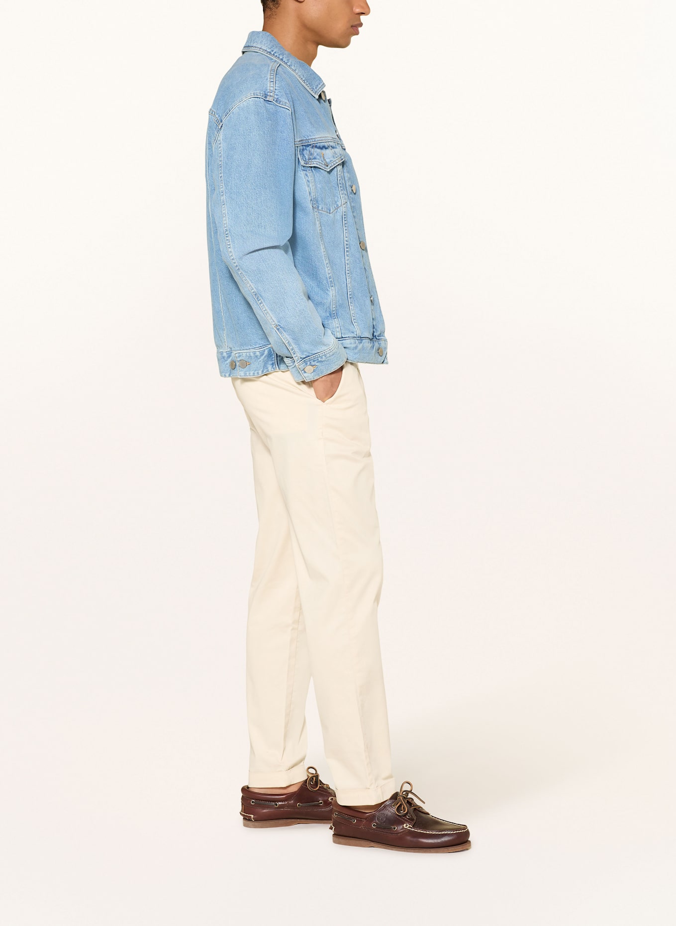 BOSS Chino TURN UP Regular Fit: CREME