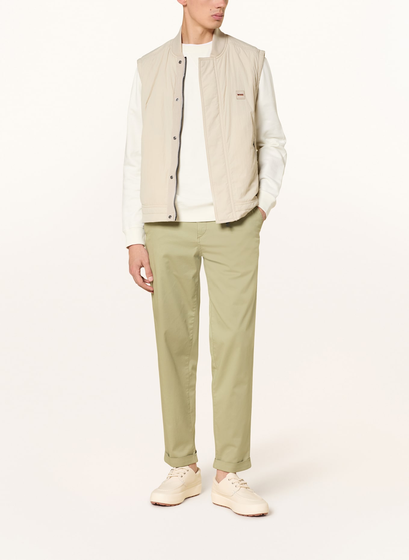 BOSS Chino TURN UP Regular Fit: OLIV