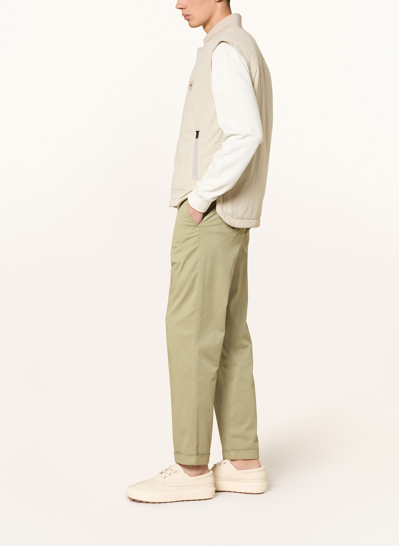 BOSS Chino TURN UP Regular Fit: OLIV