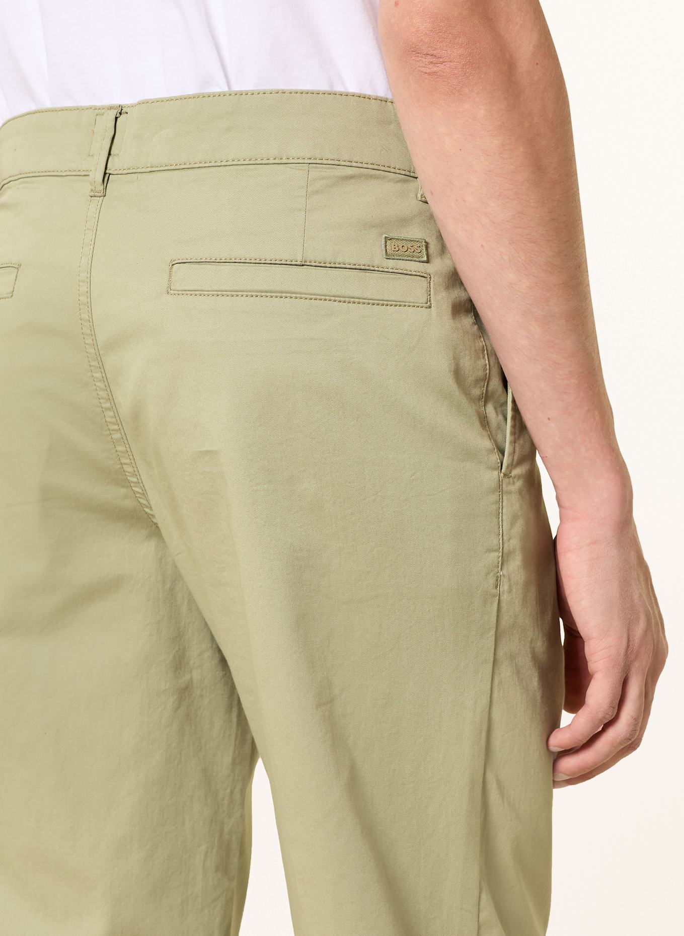 BOSS Chino TURN UP Regular Fit: OLIV