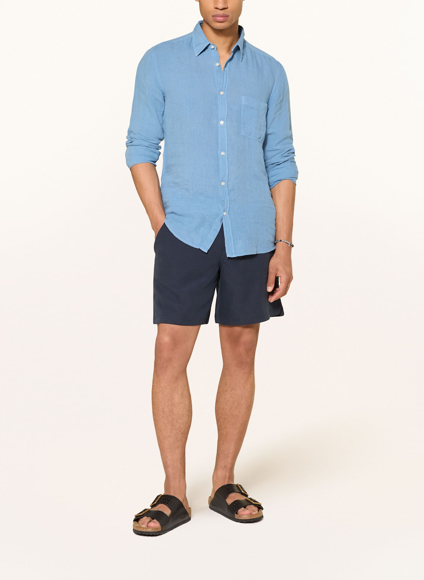 BOSS Chinoshorts SANDREW Regular Fit: DUNKELBLAU