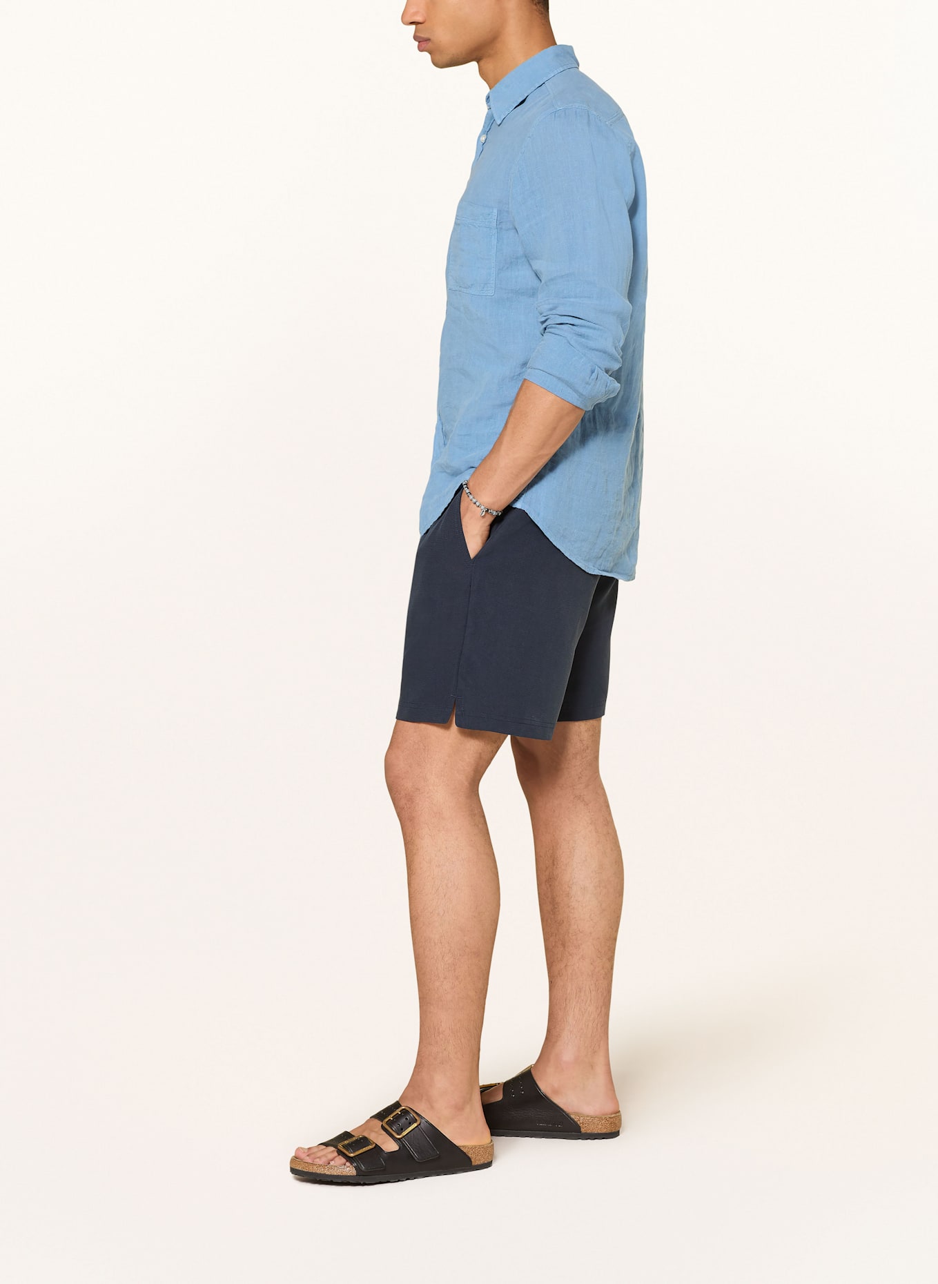 BOSS Chinoshorts SANDREW Regular Fit: DUNKELBLAU