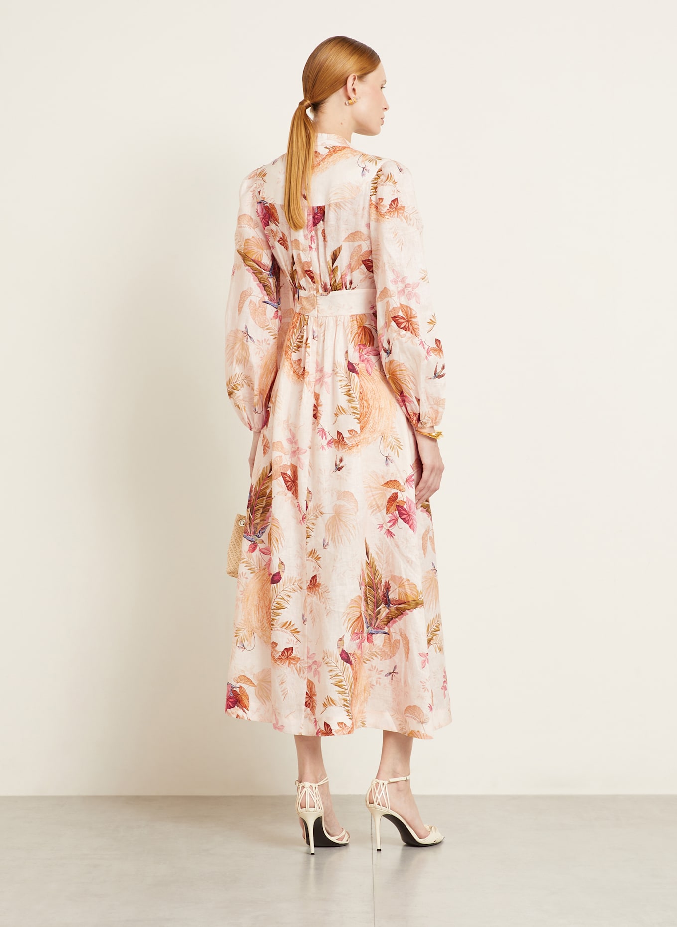 ワンピース ZIMMERMANN ASCENSION LINEN LONG DRESS ZIMMERMANN Ascension printed linen midi dress | NET-A-PORTER