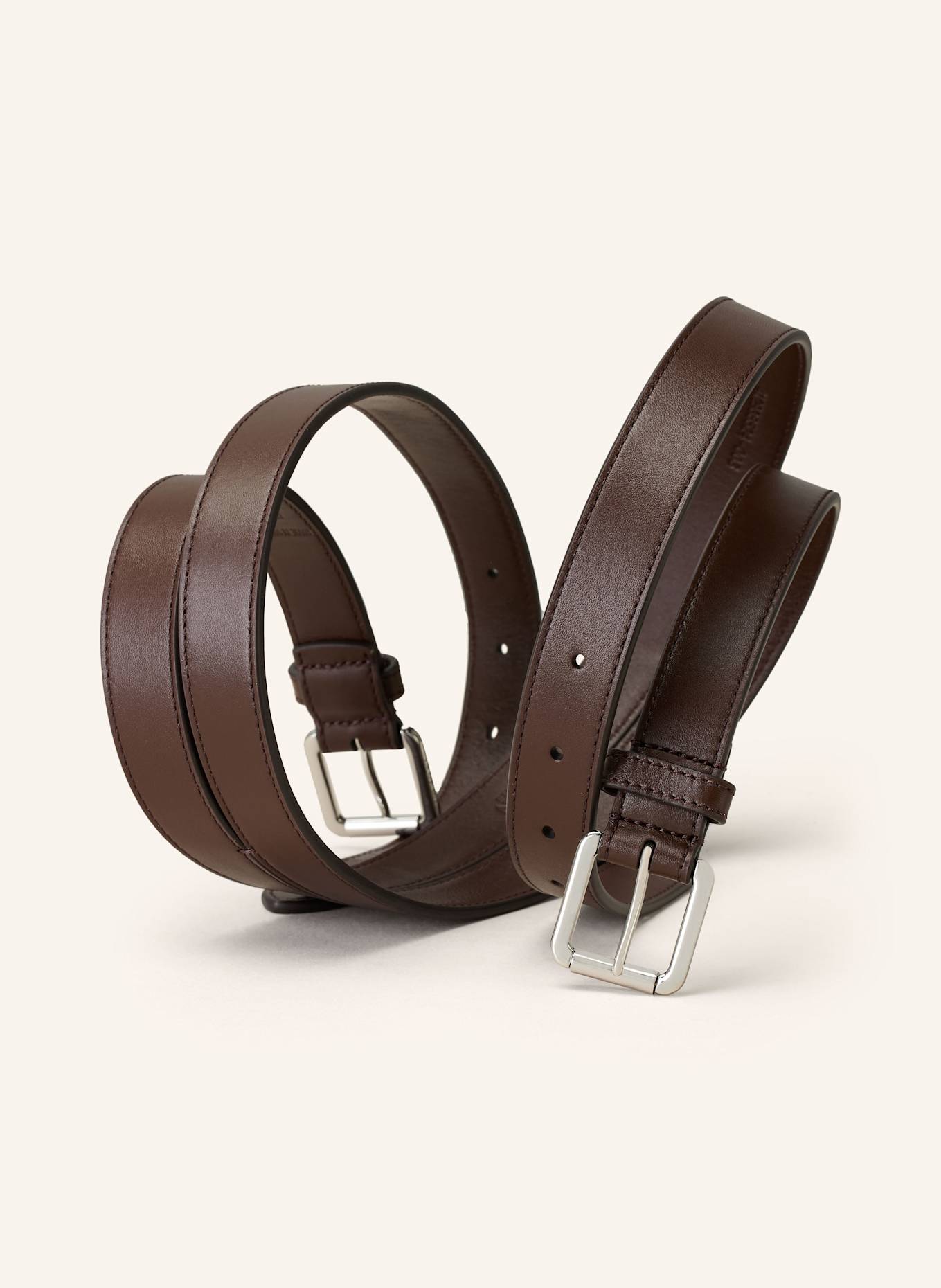 LAUREN RALPH LAUREN Ledergürtel: DUNKELBRAUN