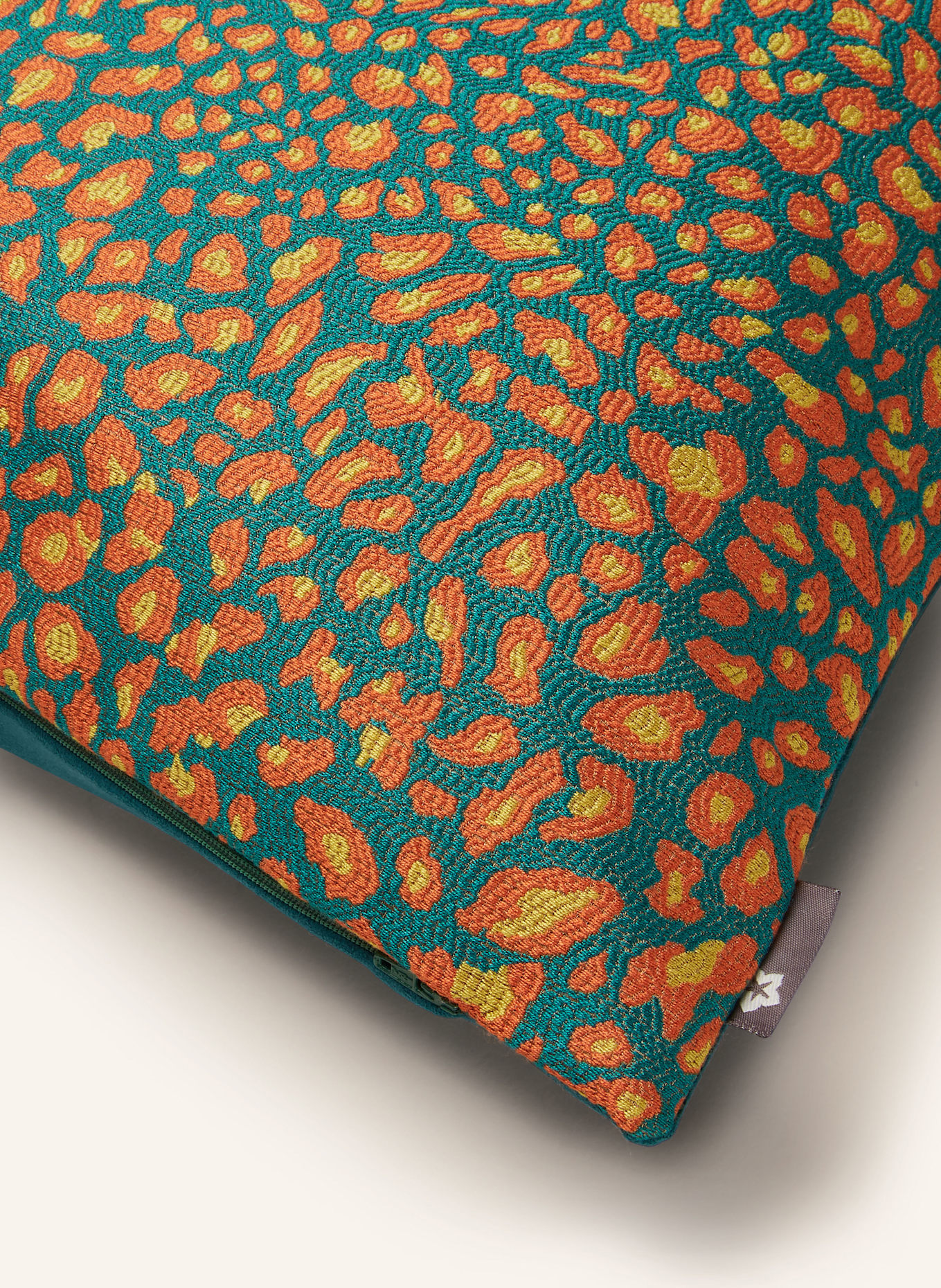 pichler Kissenhülle LUI: PETROL / ORANGE / GELB