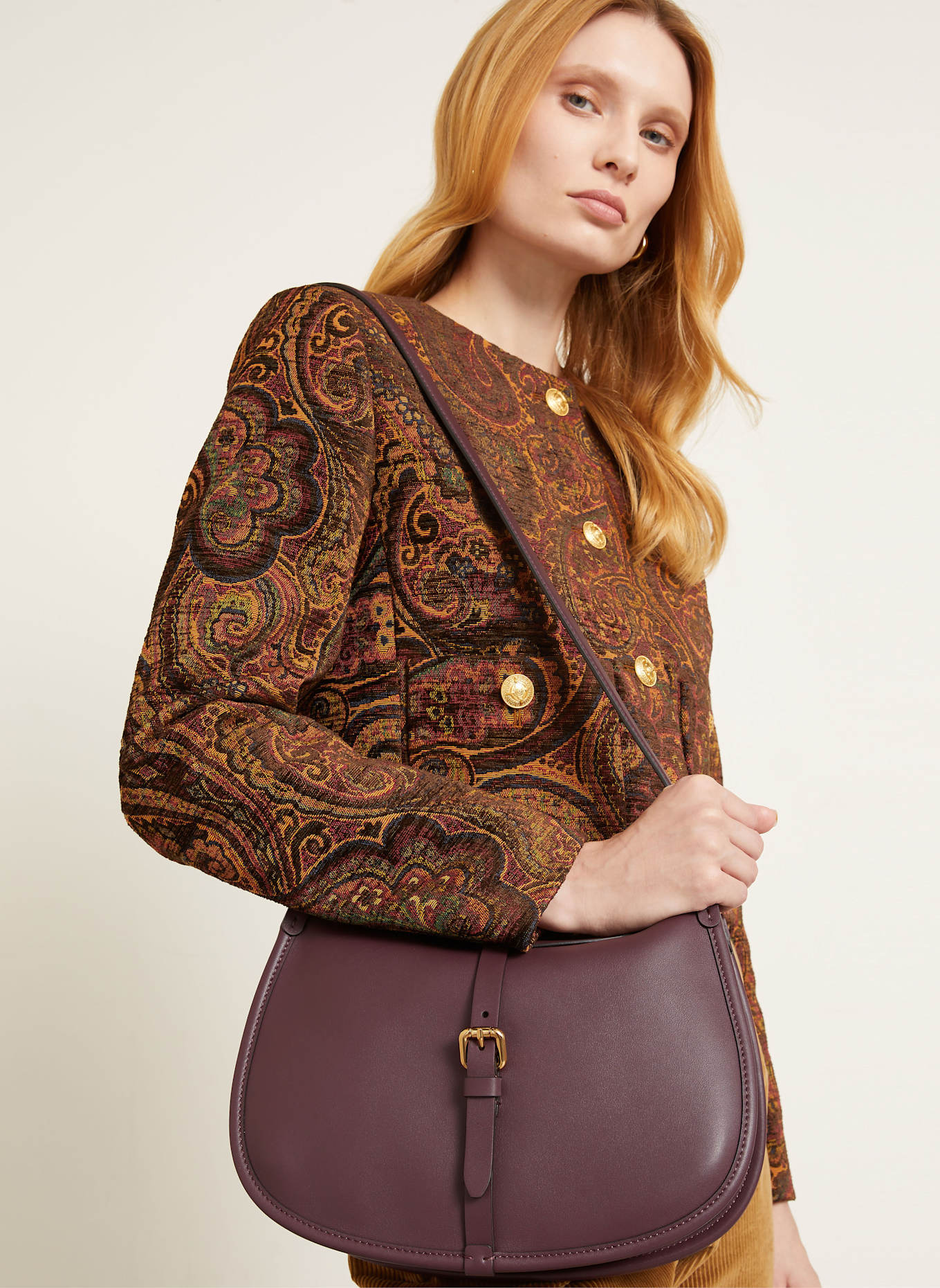 ETRO Sac à bandoulière PONY MEDIUM: ROUGE FONCÉ