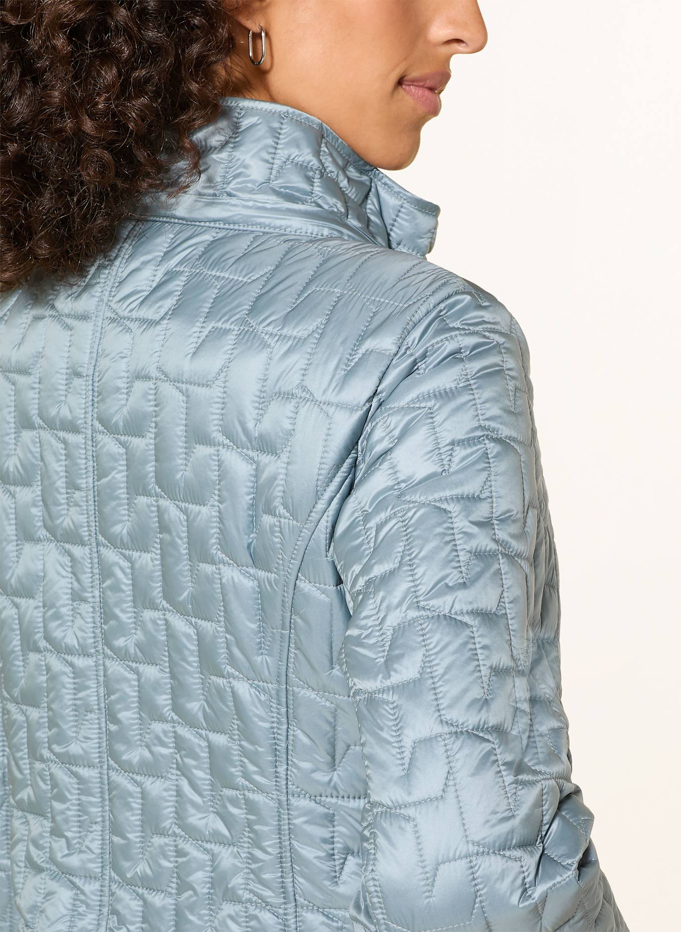 GIL BRET Steppjacke mit abnehmbarer Kapuze: HELLBLAU