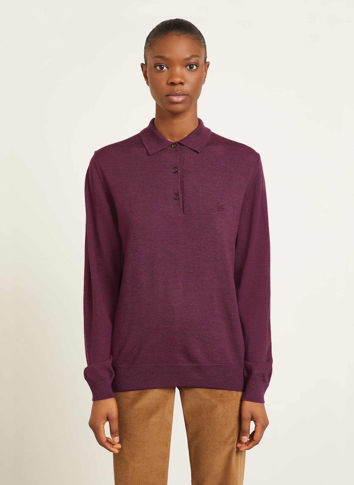 ETRO Koszulka polo z dzianiny: CIEMNOCZERWONY